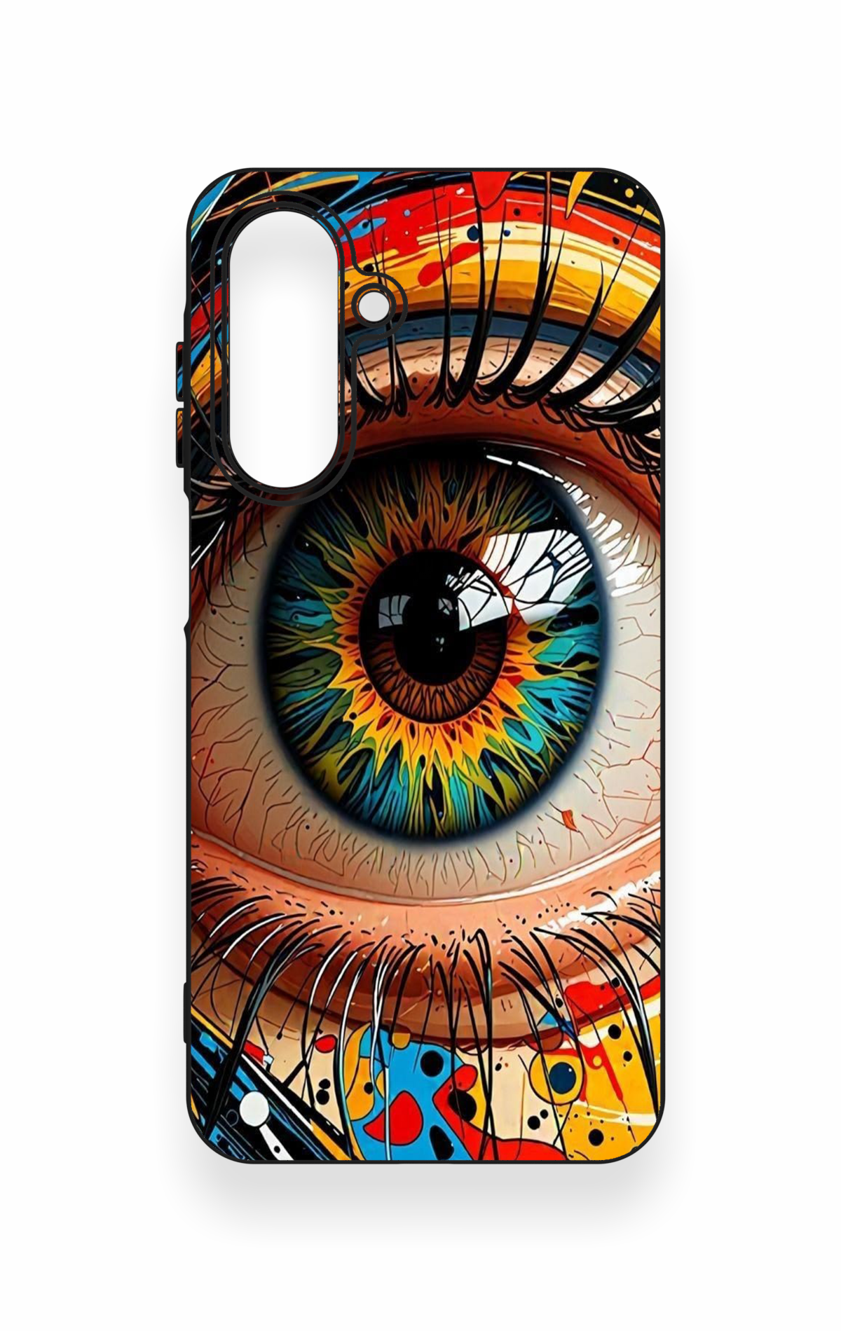 Samsung A26 Uyumlu Renkli Göz Bebeği Desenli Silikon Kılıf