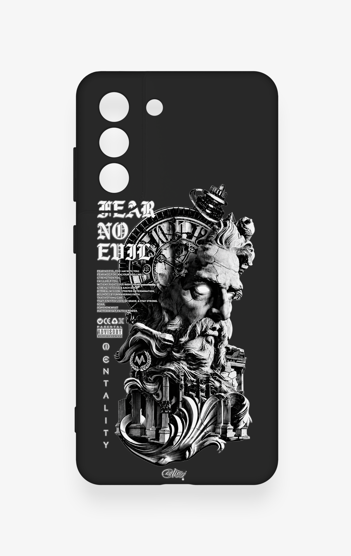 Samsung-S21FE Uyumlu Fear No Evil Desenli Silikon Kılıf