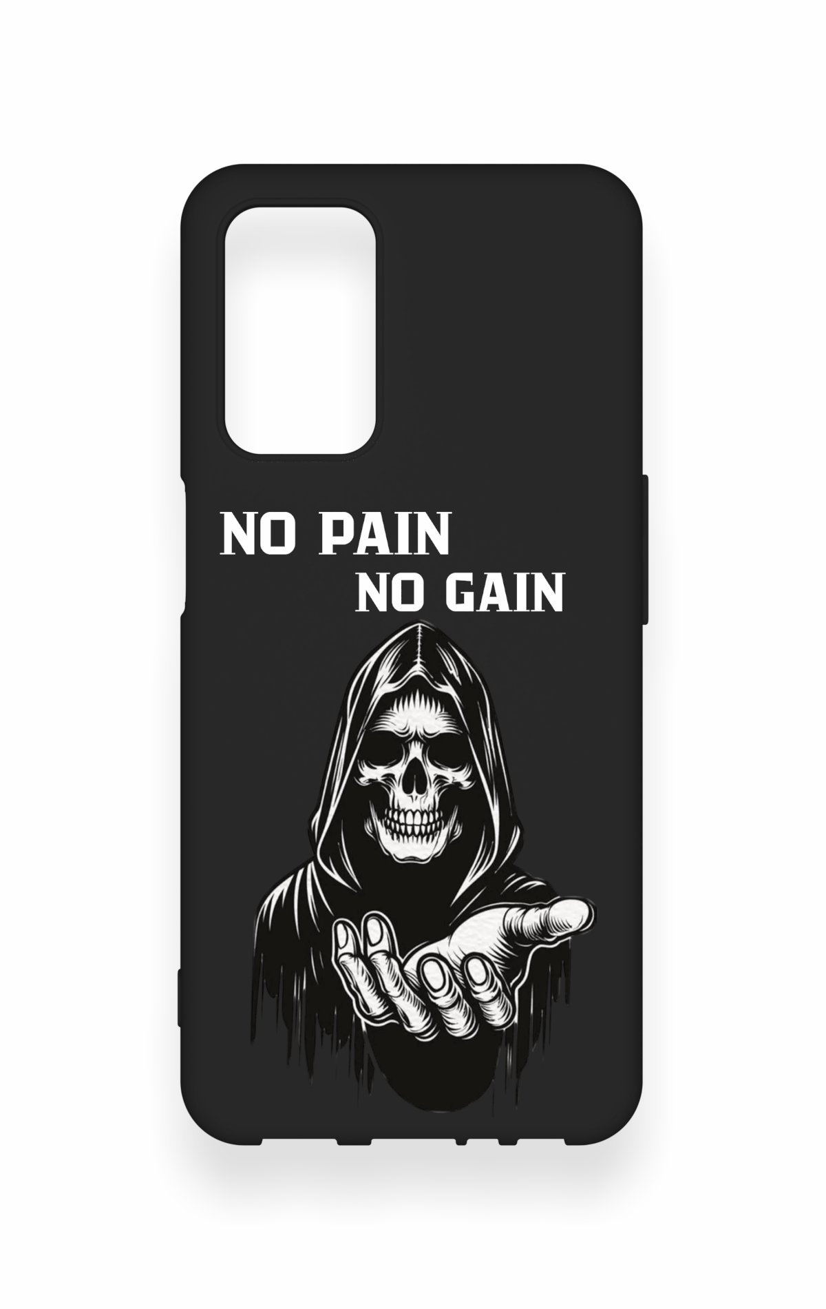 Oppo A55 Uyumlu No Pain No Gain Desenli Silikon Kılıf