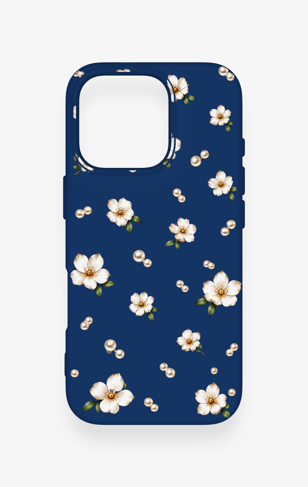 iPhone 16 Pro Uyumlu Papatya İnci Desenli Silikon Kılıf