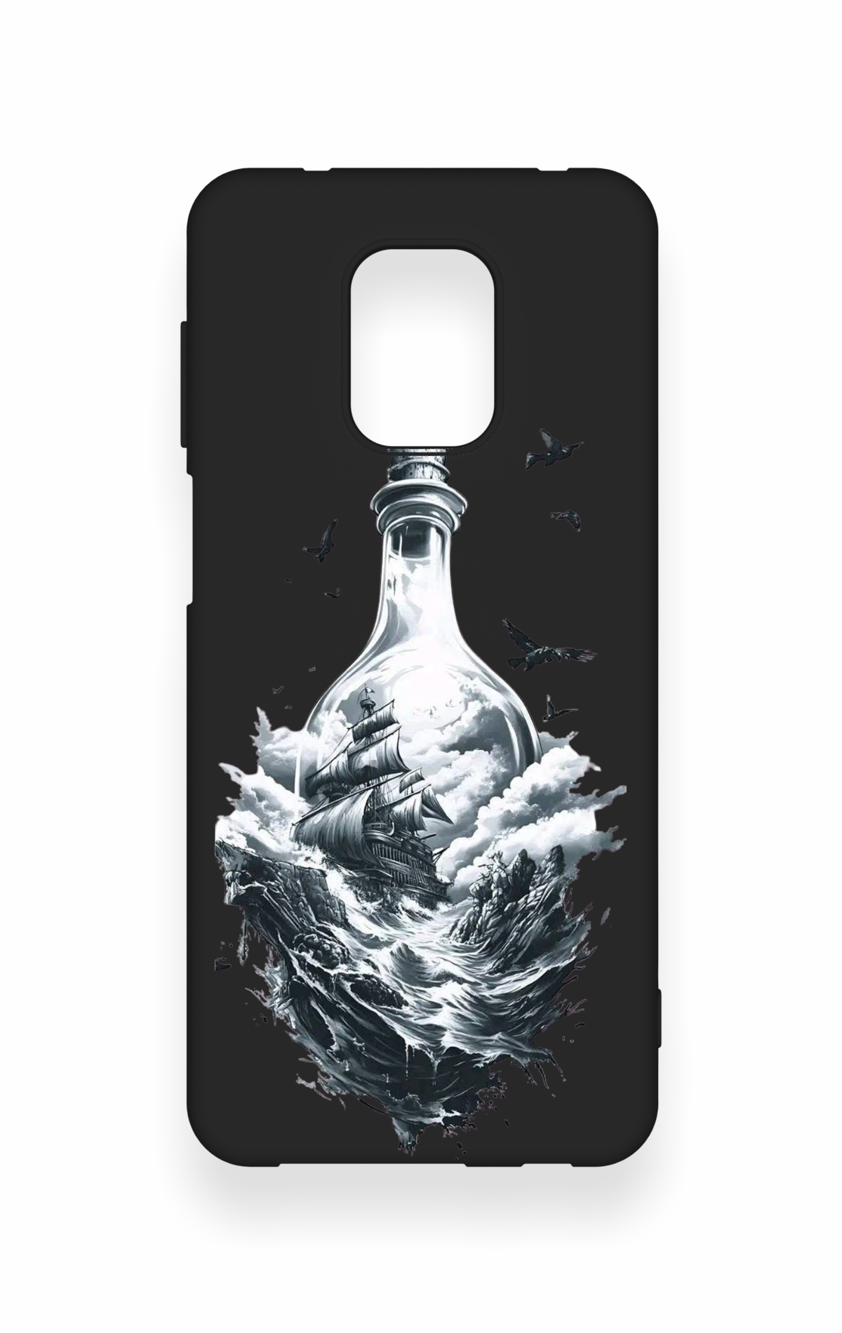 Redmi Note 9 Pro 9S Uyumlu Secret Sea Desenli Silikon Kılıf