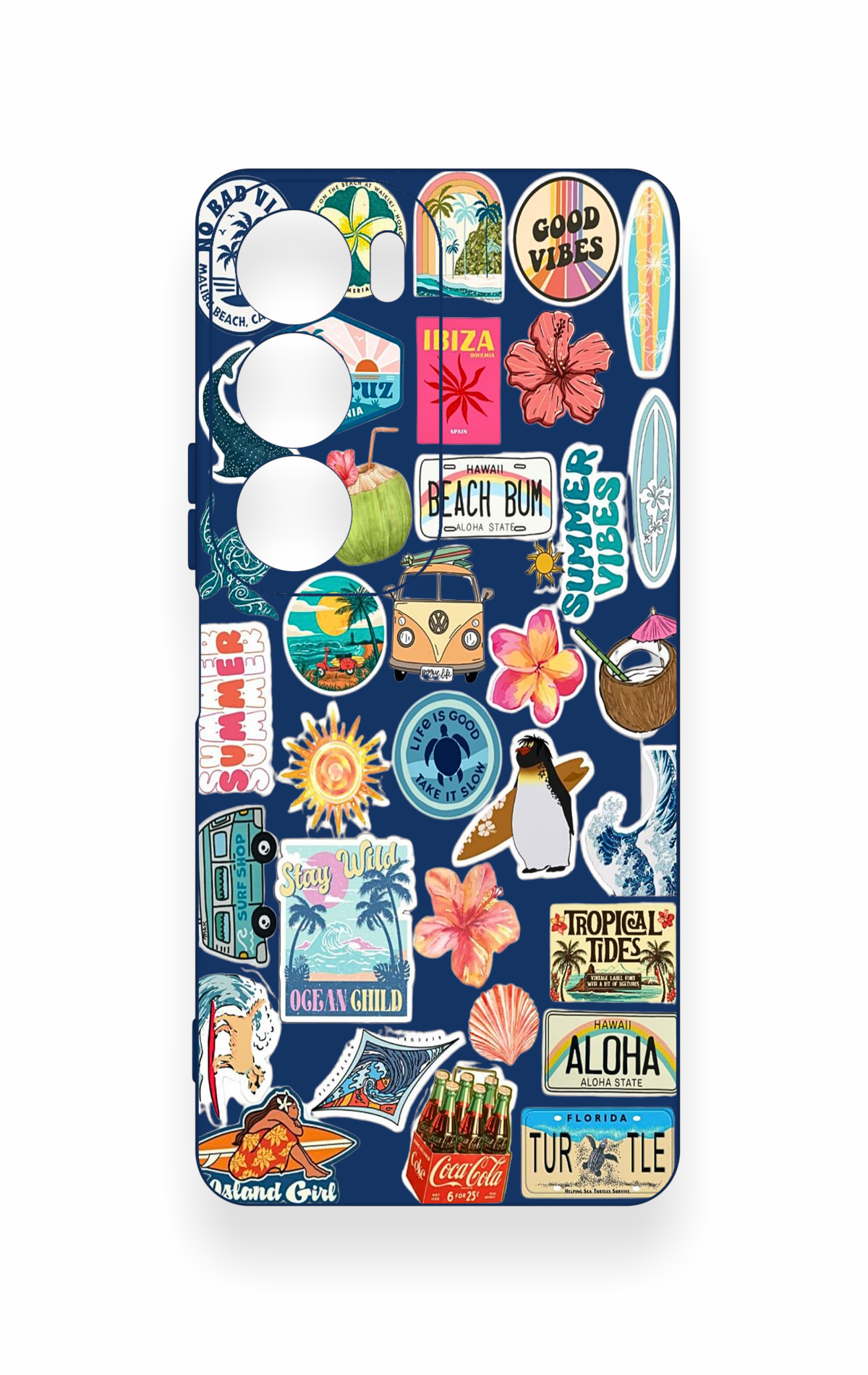 Vivo Y19s Uyumlu Summer Vibes Desenli Silikon Kılıf