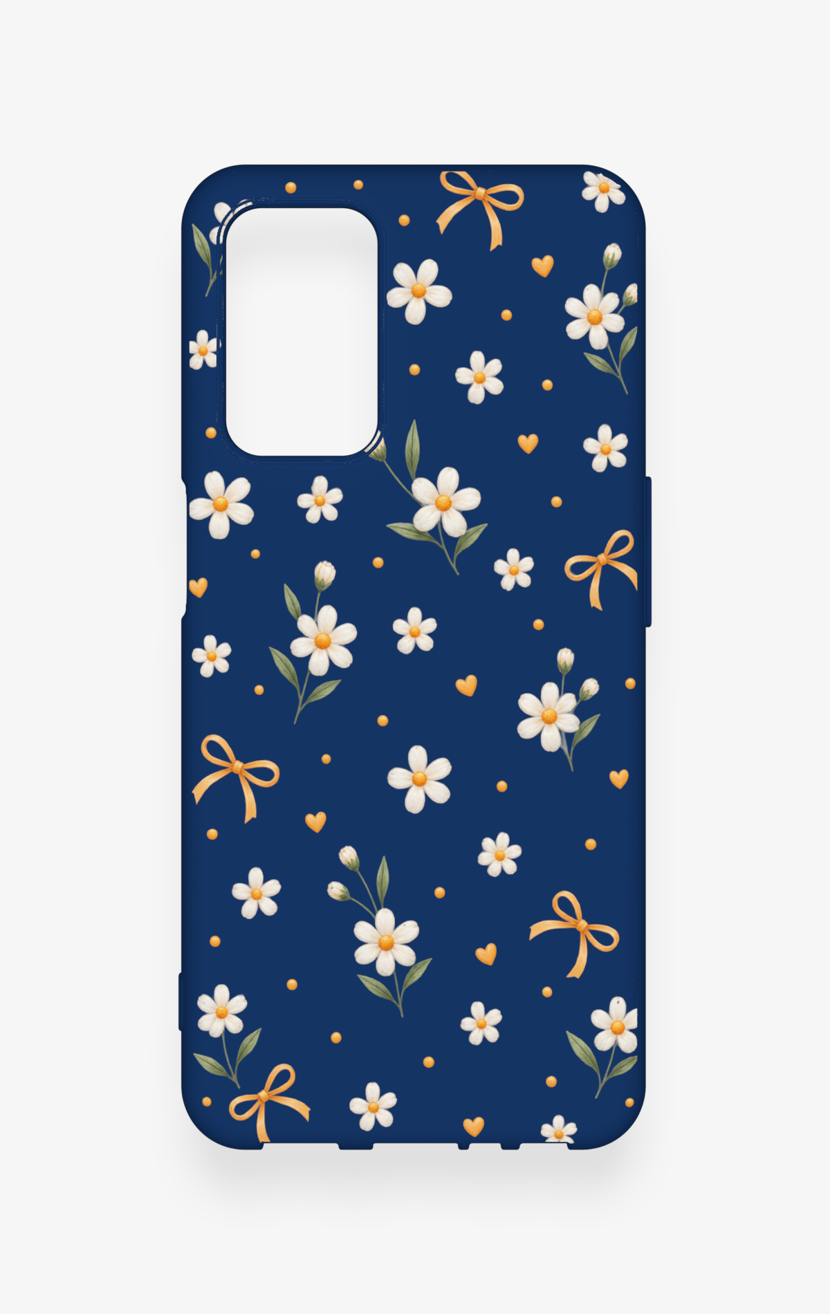 Oppo A55 Uyumlu Papatya Fiyonk Desenli Silikon Kılıf