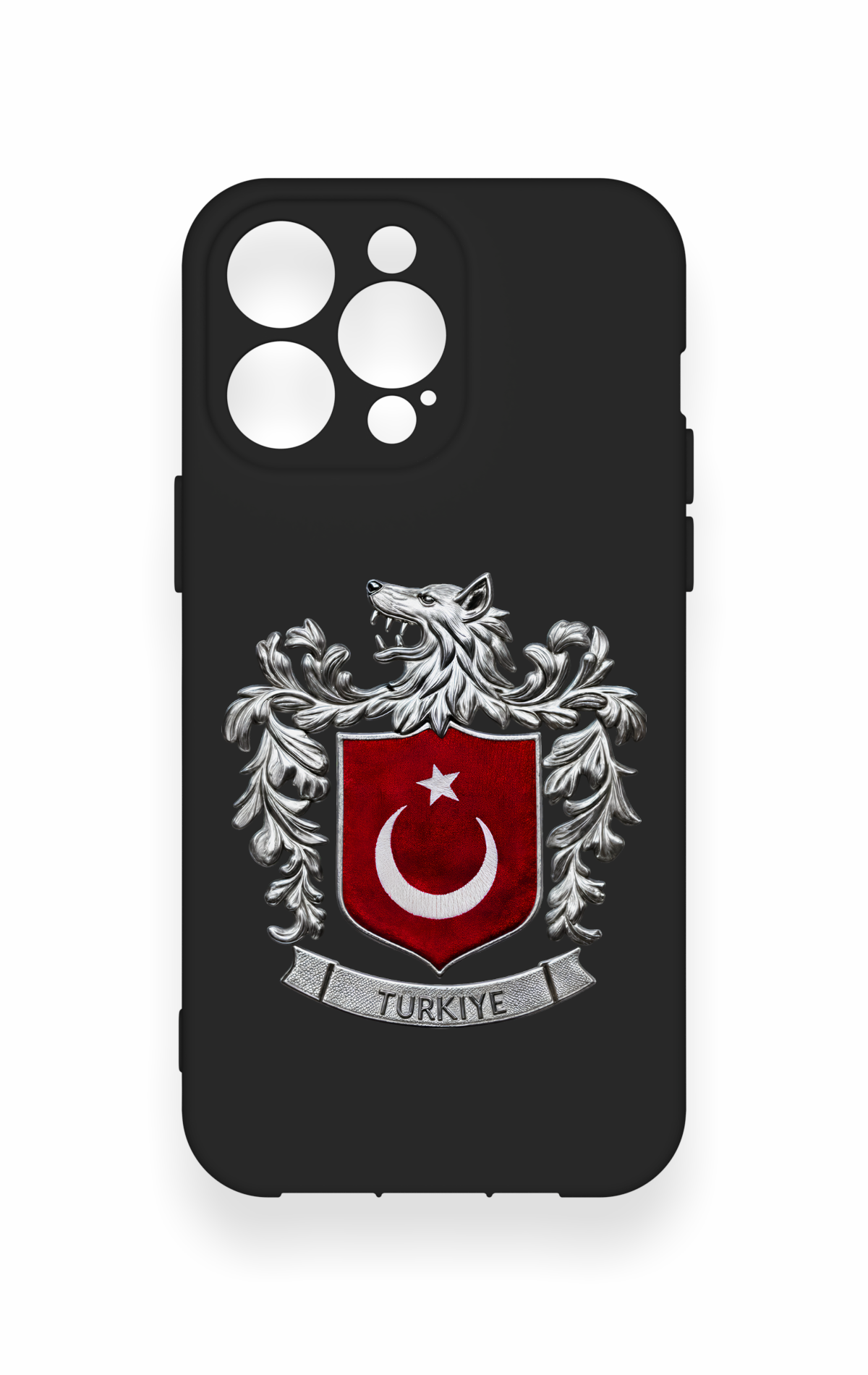 iPhone 14 Pro Max Uyumlu Türk Arma Desenli Silikon Kılıf