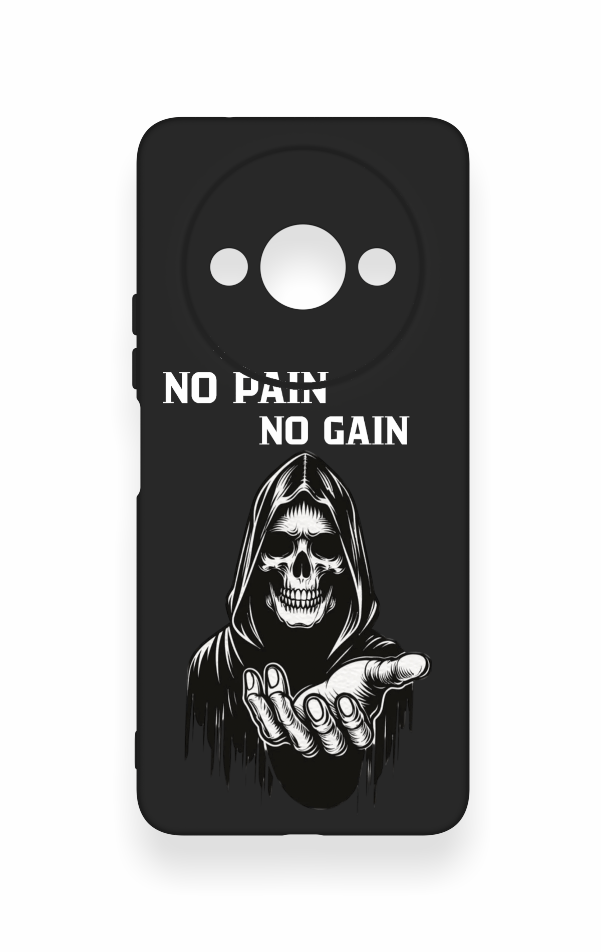 Redmi A3 Uyumlu No Pain No Gain Desenli Silikon Kılıf