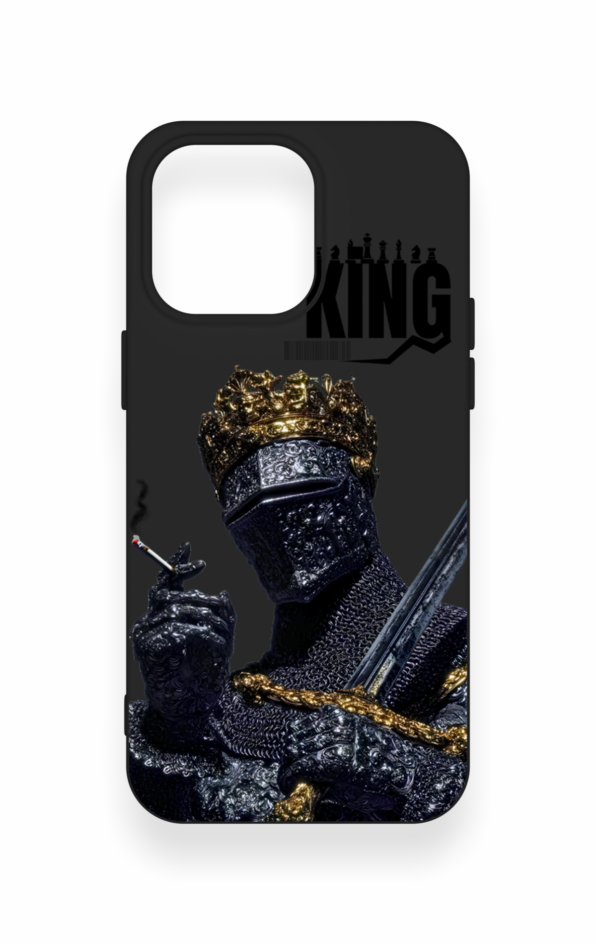 iPhone 15 Pro Max Uyumlu King Desenli Silikon Kılıf
