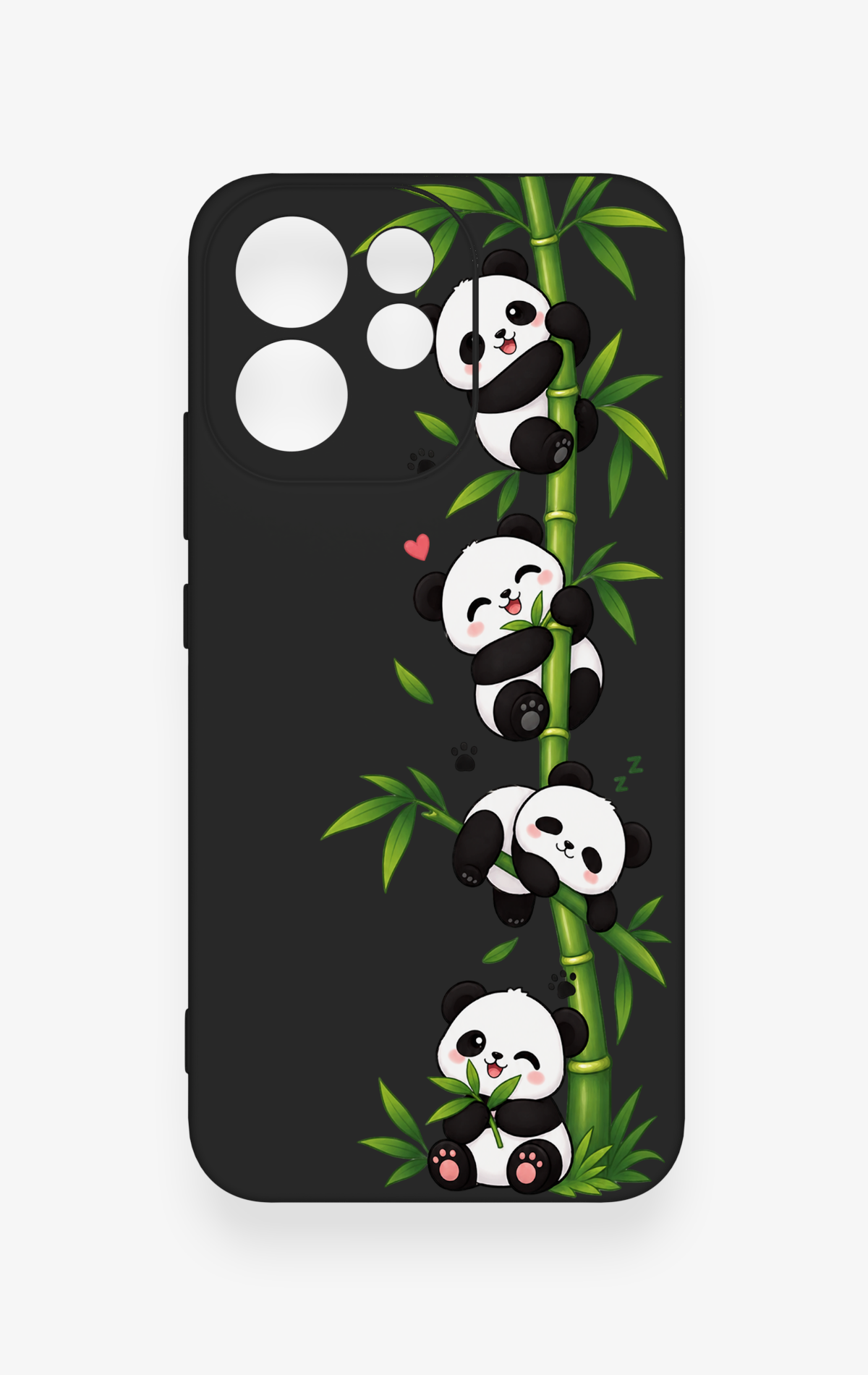 Oppo Reno 15F Uyumlu Sevimli Panda Bambu Desenli Silikon Kılıf