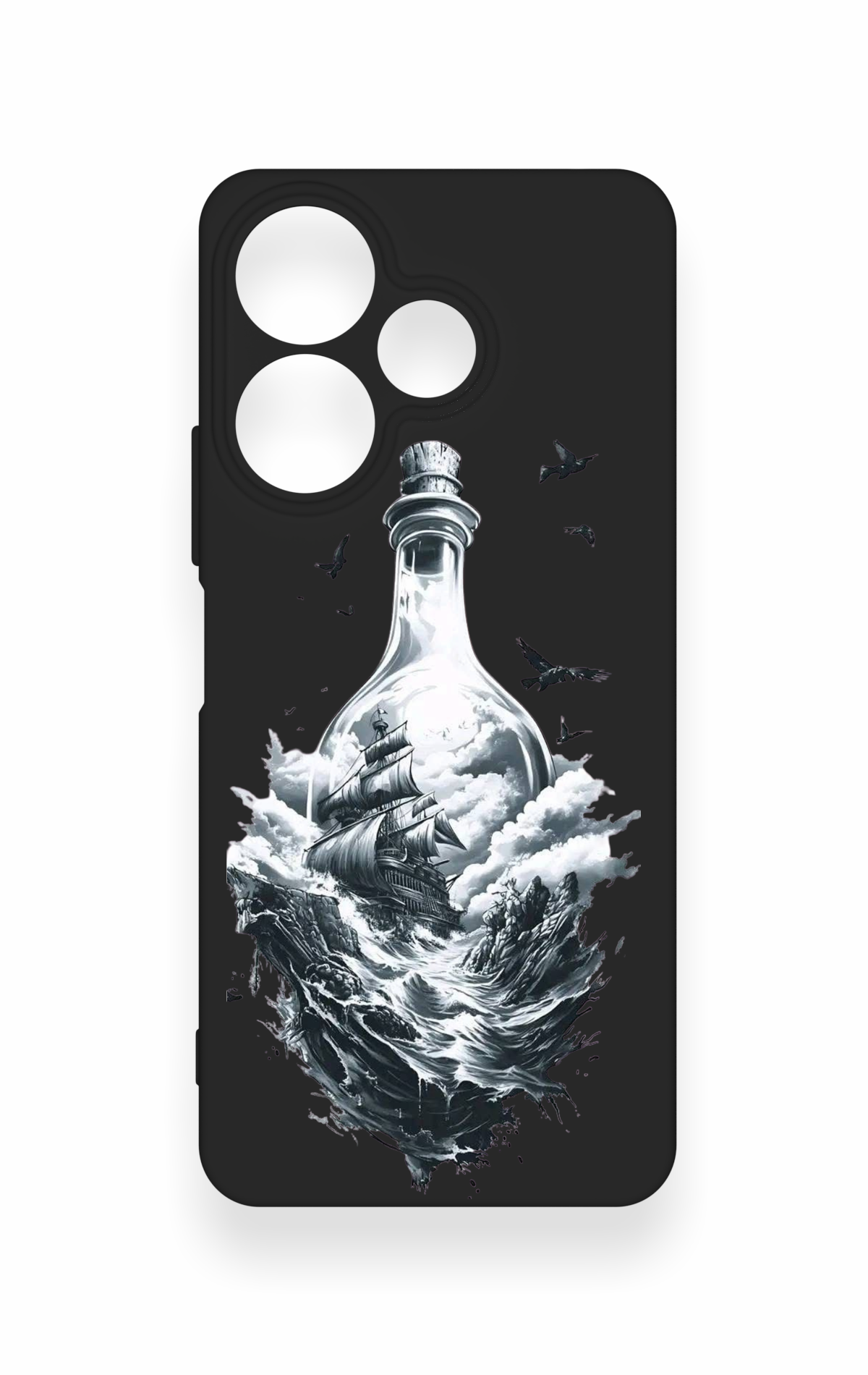 Redmi 13 4G Uyumlu Secret Sea Desenli Silikon Kılıf