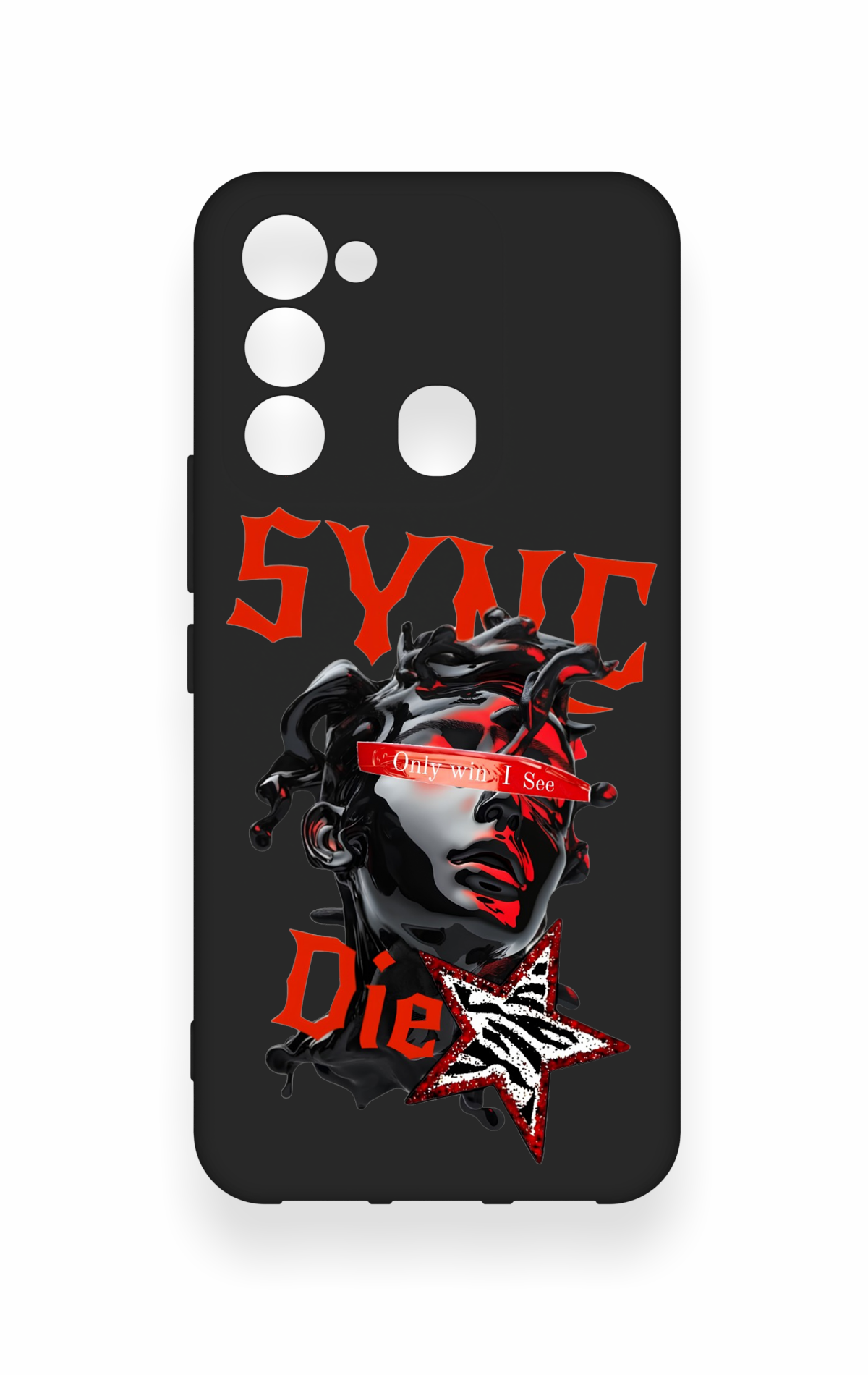Tecno Spark 8C Uyumlu Sync Die Desenli Silikon Kılıf