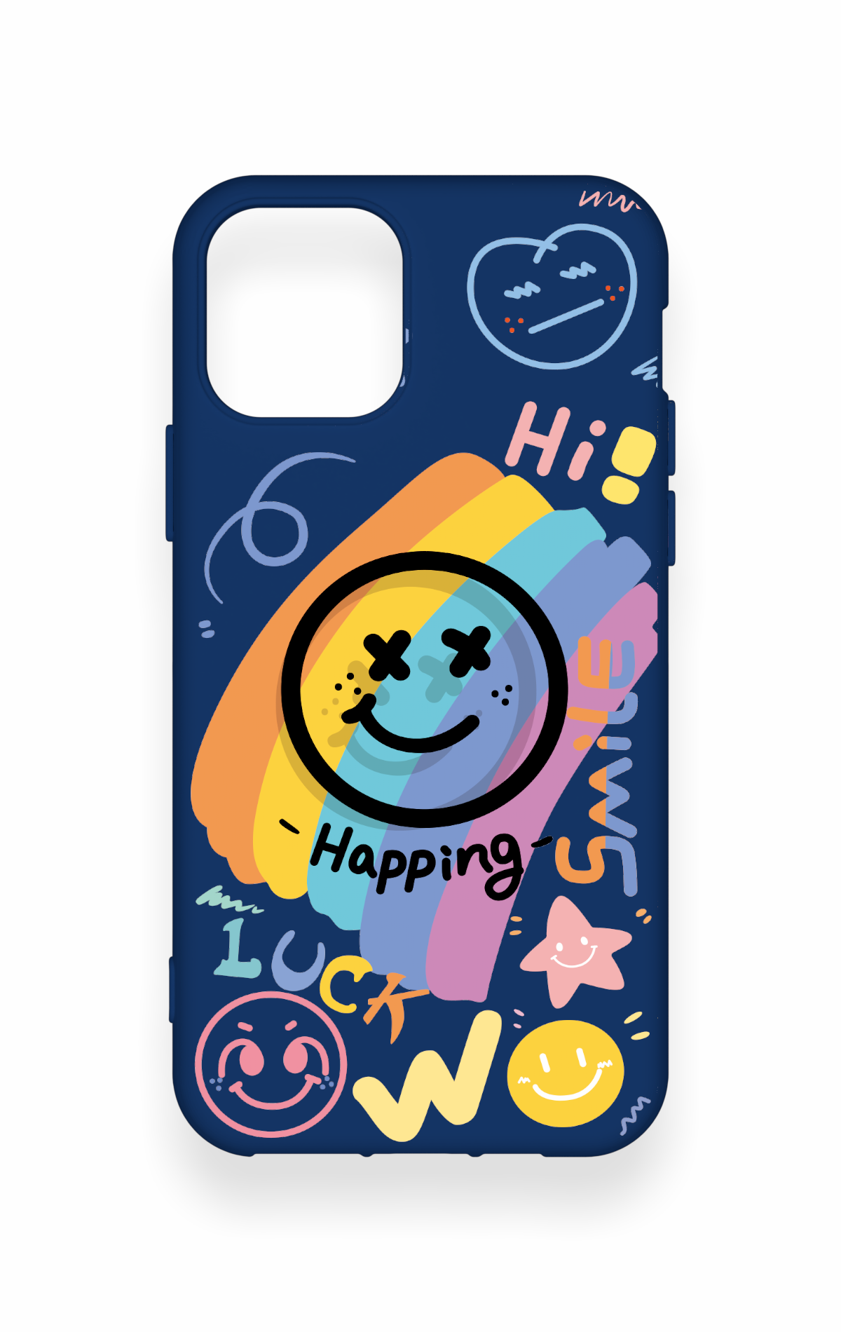 iPhone 11 Pro Uyumlu Happing Smile Desenli Silikon Kılıf