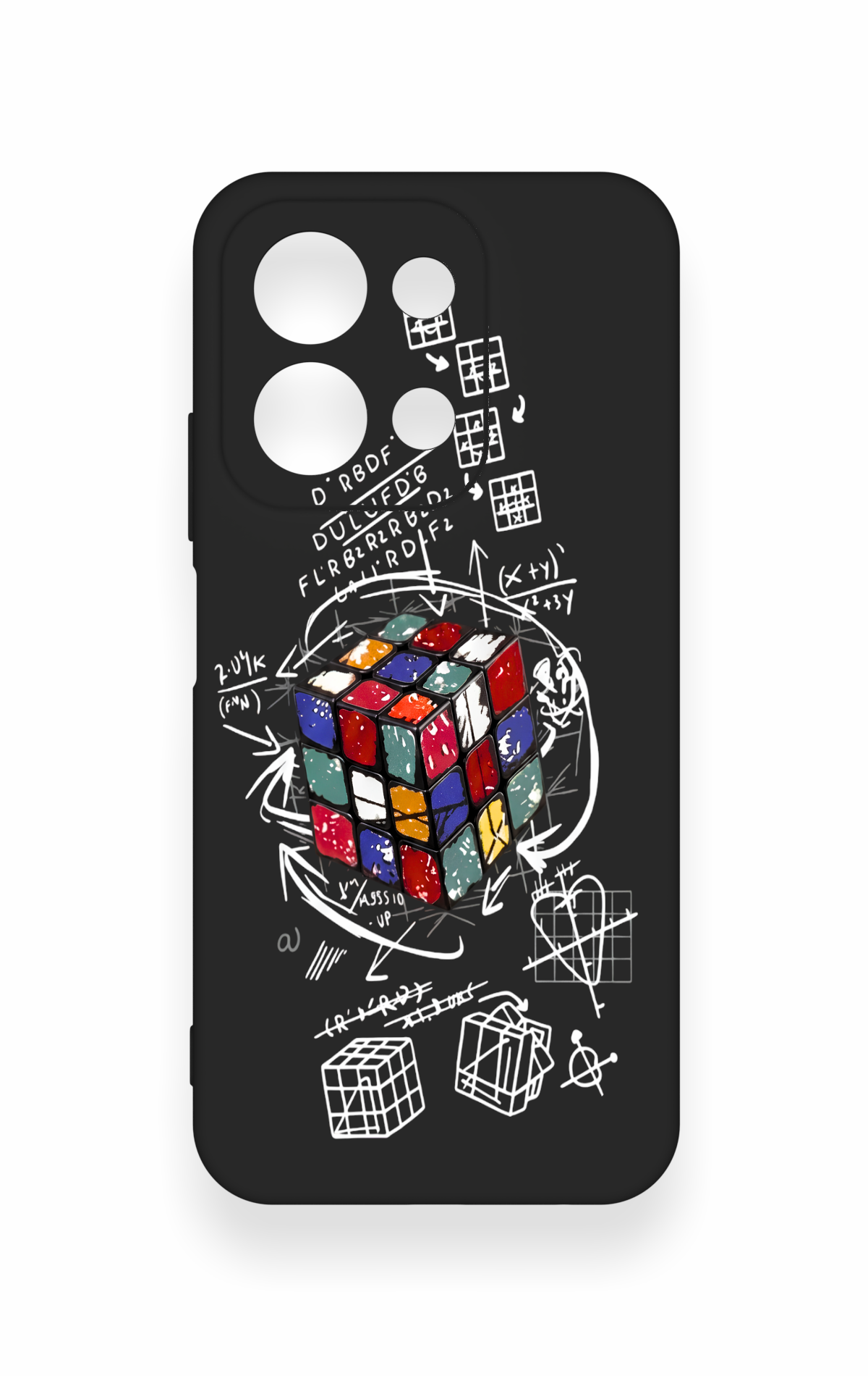 Redmi 15C 4G Uyumlu Rubik Küb Desenli Silikon Kılıf