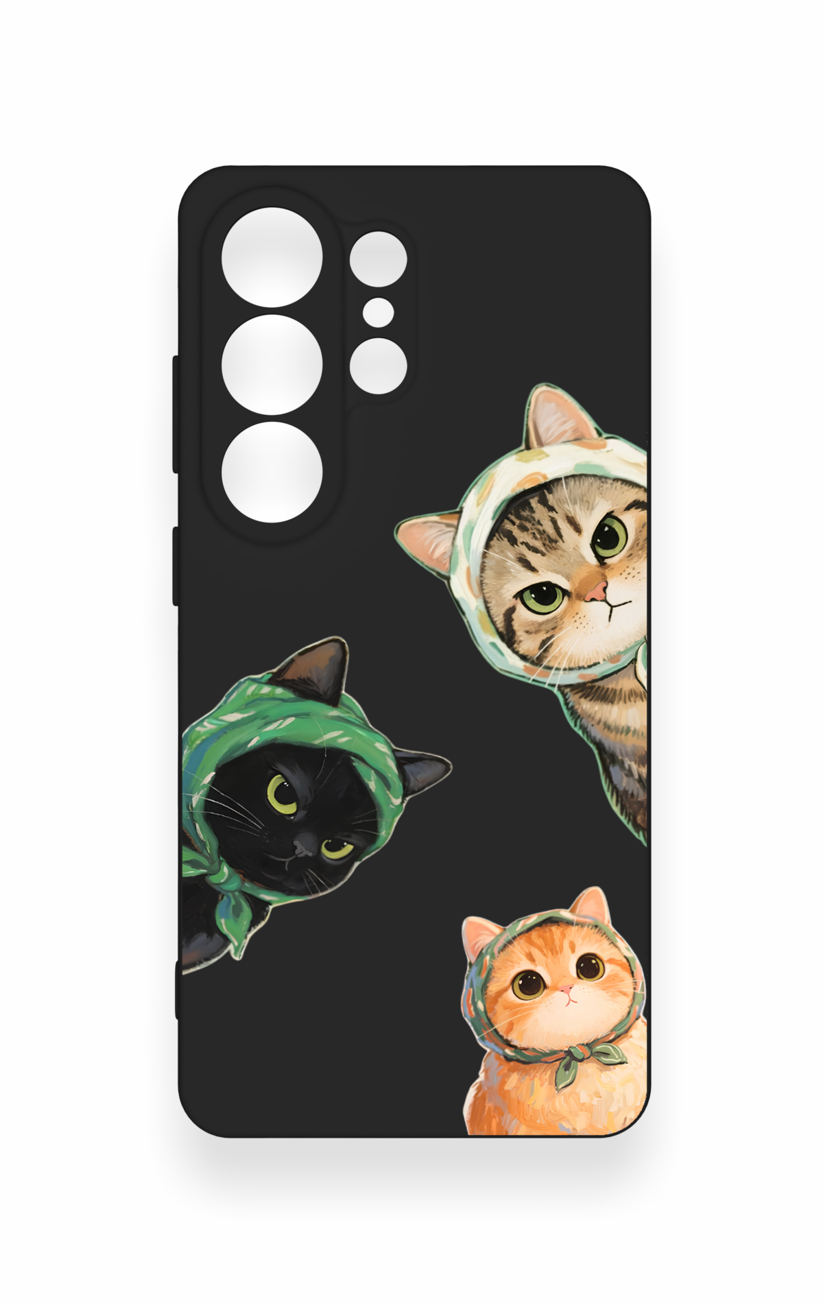 Samsung S26 Ultra Uyumlu Kedi Ekibi Desenli Silikon Kılıf