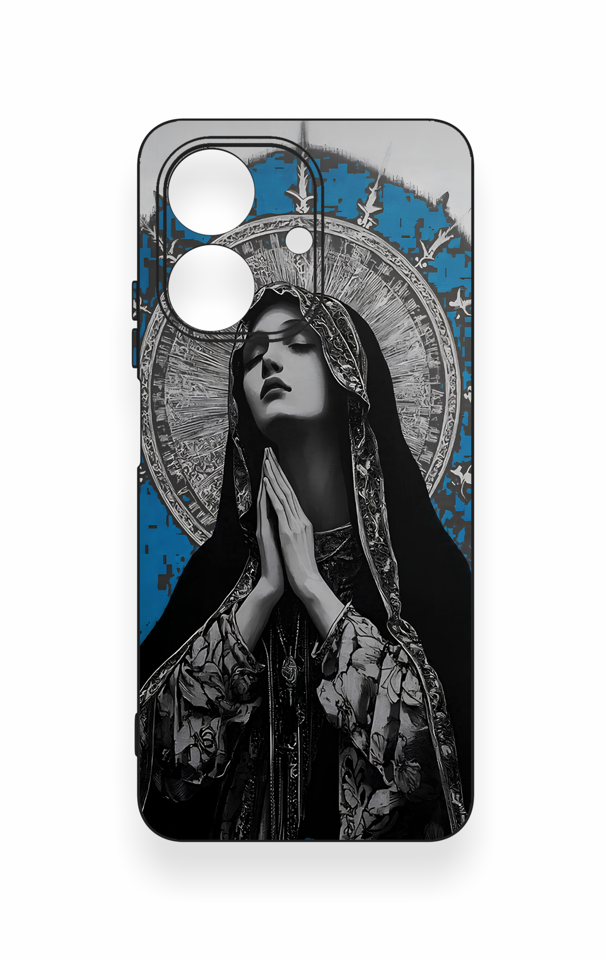 Realme Note 60 Uyumlu Rahibe Desenli Silikon Kılıf