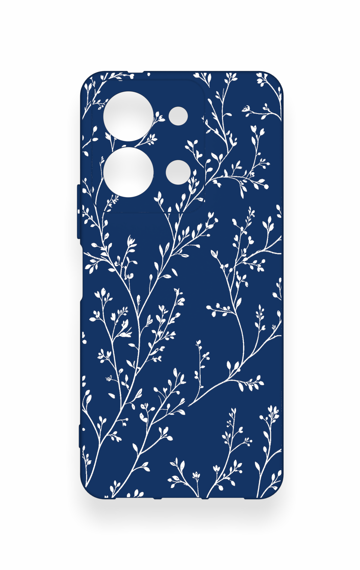 Vivo Y36 Uyumlu İnce Yaprak Dalı Desenli Silikon Kılıf