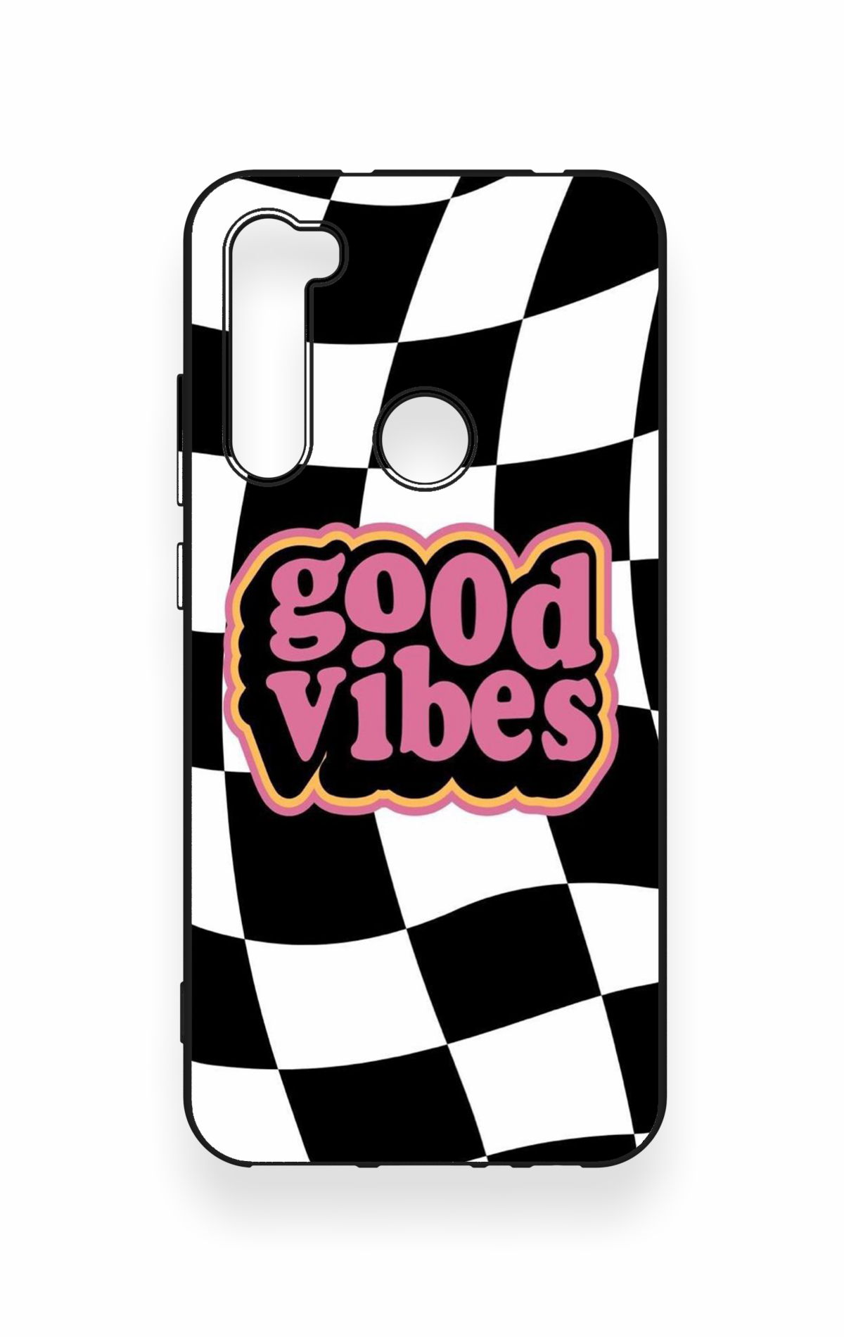 Redmi Note 8 Uyumlu Black Good Vibes Desenli Silikon Kılıf