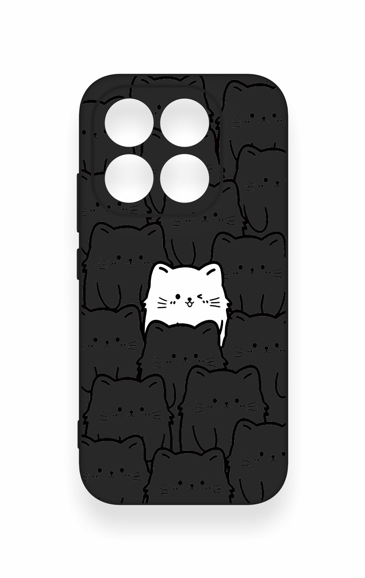 Xiaomi Mi 17 5G Uyumlu Many Cats Desenli Silikon Kılıf