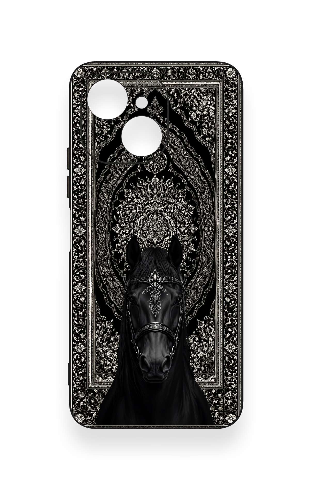 Tecno Spark 40C Uyumlu Etnik At Figürü Desenli Silikon Kılıf