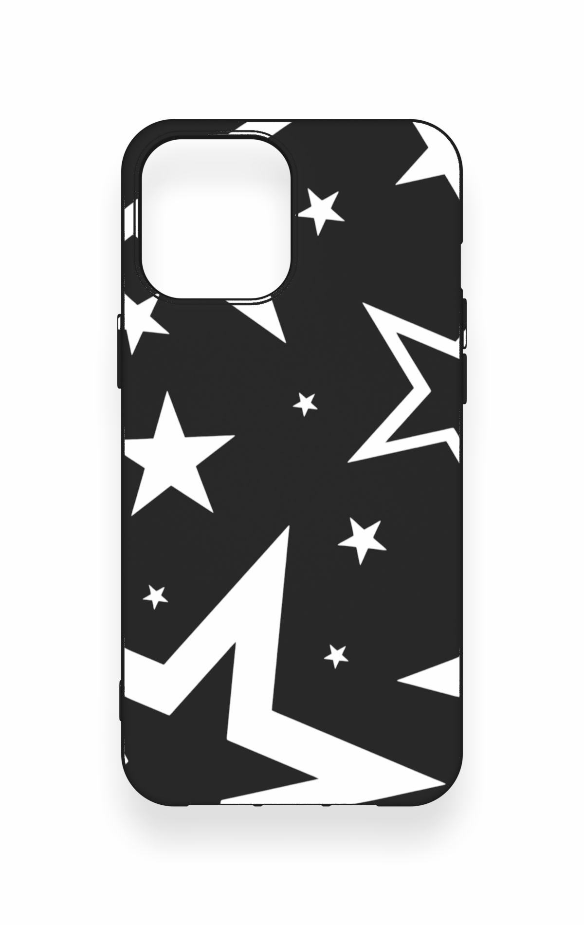 iPhone 12 Pro Max Uyumlu Siyah Mega Star Desenli Silikon Kılıf