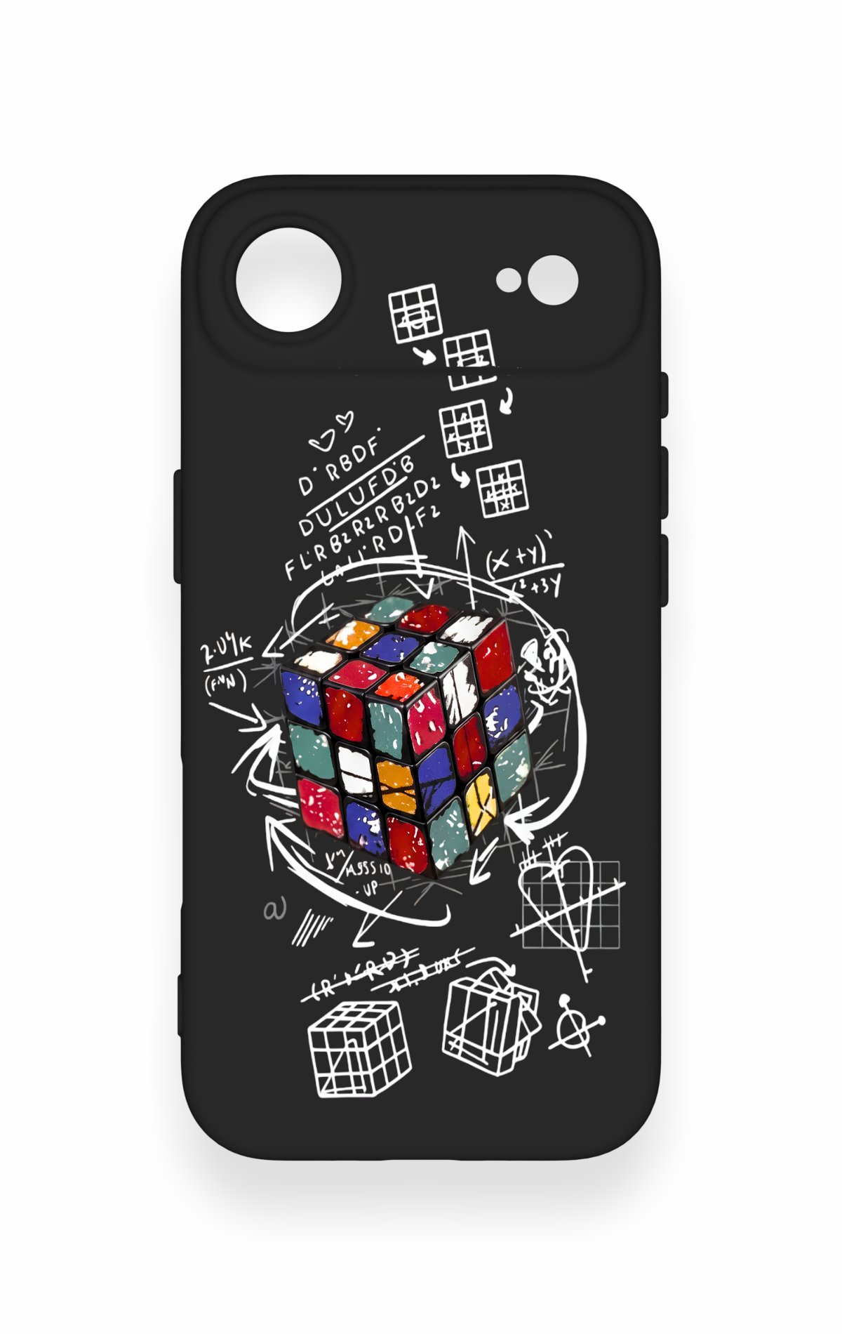 iPhone 17 Air Uyumlu Rubik Küb Desenli Silikon Kılıf