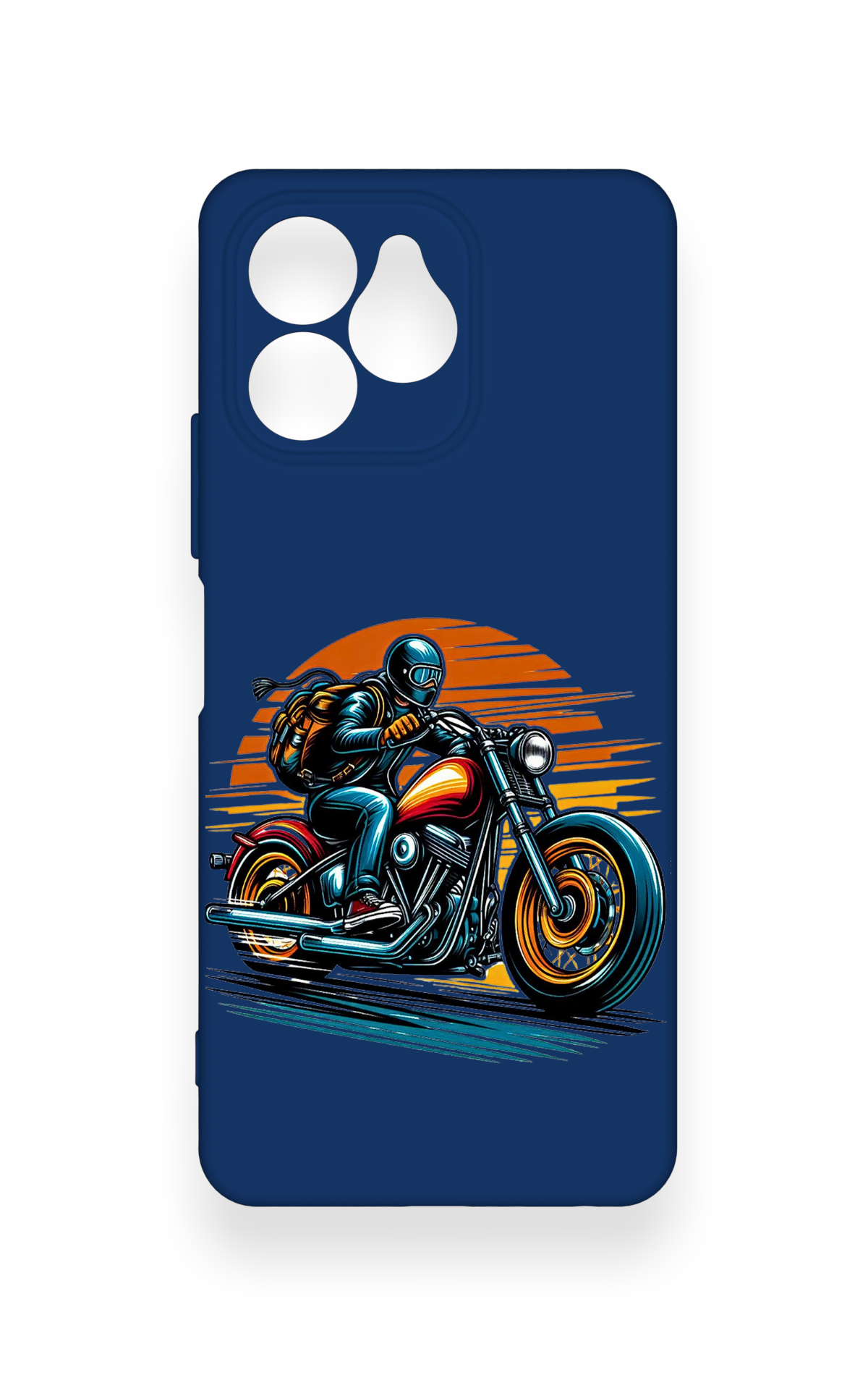 Omix x6 Uyumlu Moto Rider Desenli Silikon Kılıf