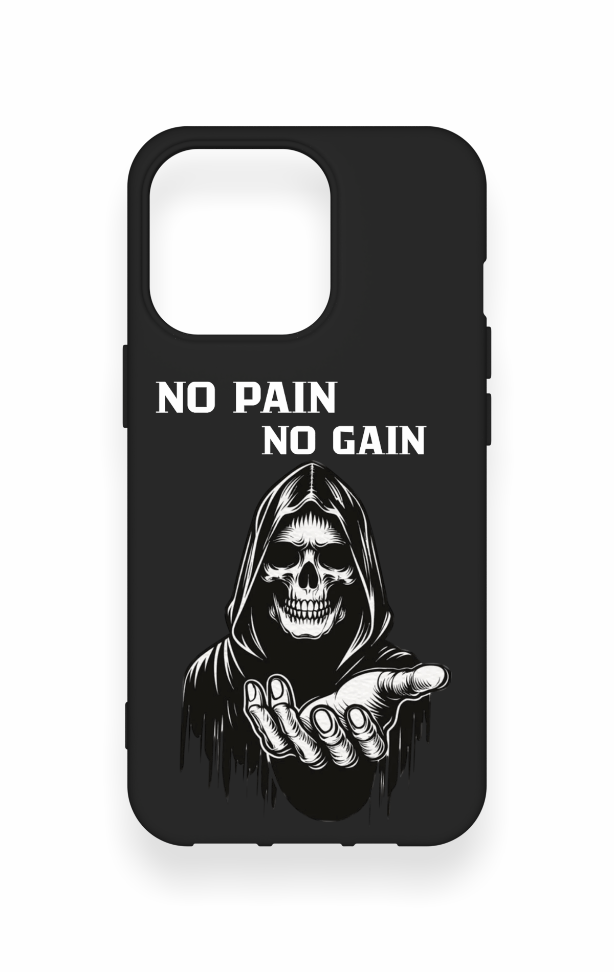 iPhone 13 Pro Uyumlu No Pain No Gain Desenli Silikon Kılıf