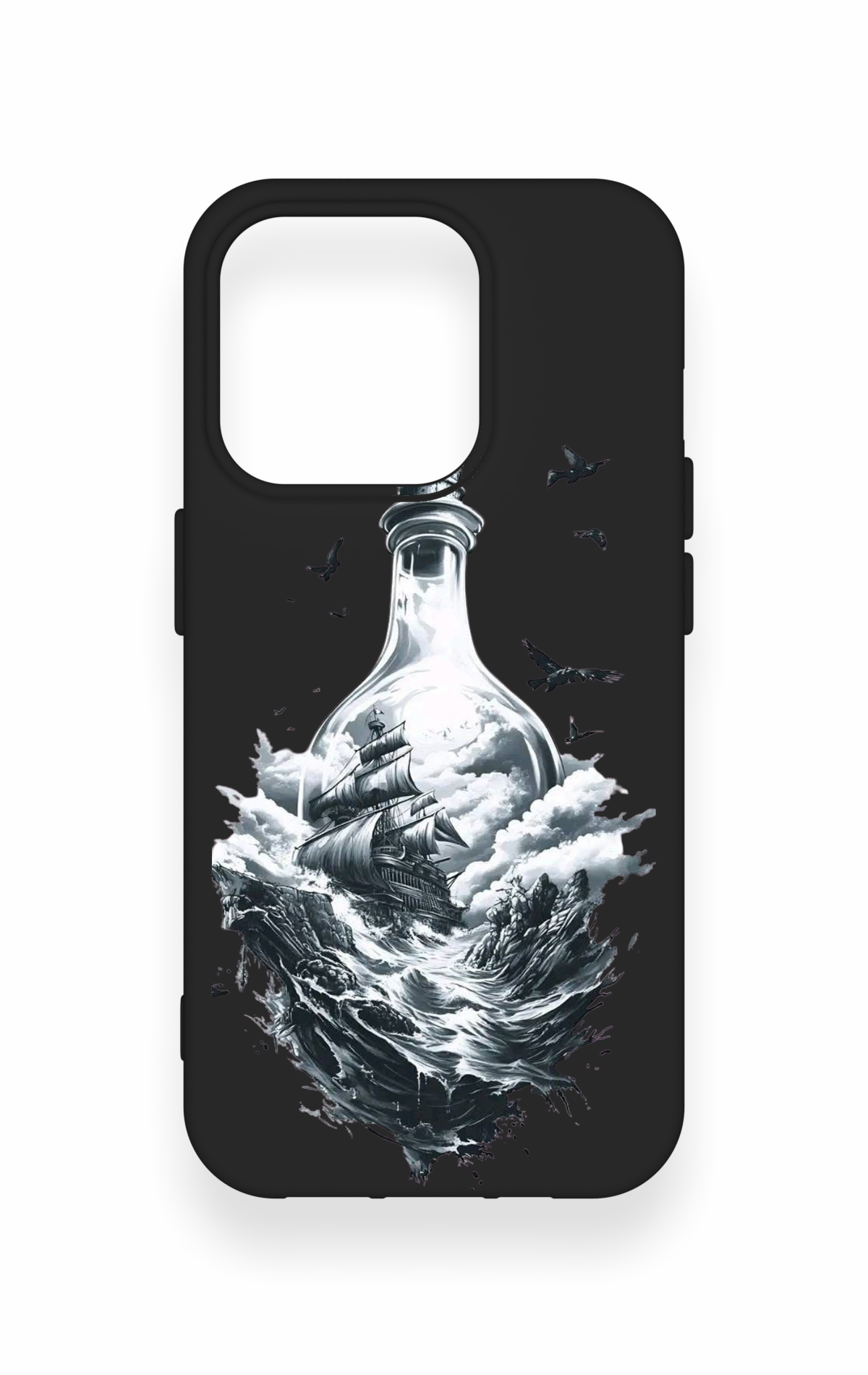 iPhone 15 Pro Uyumlu Secret Sea Desenli Silikon Kılıf