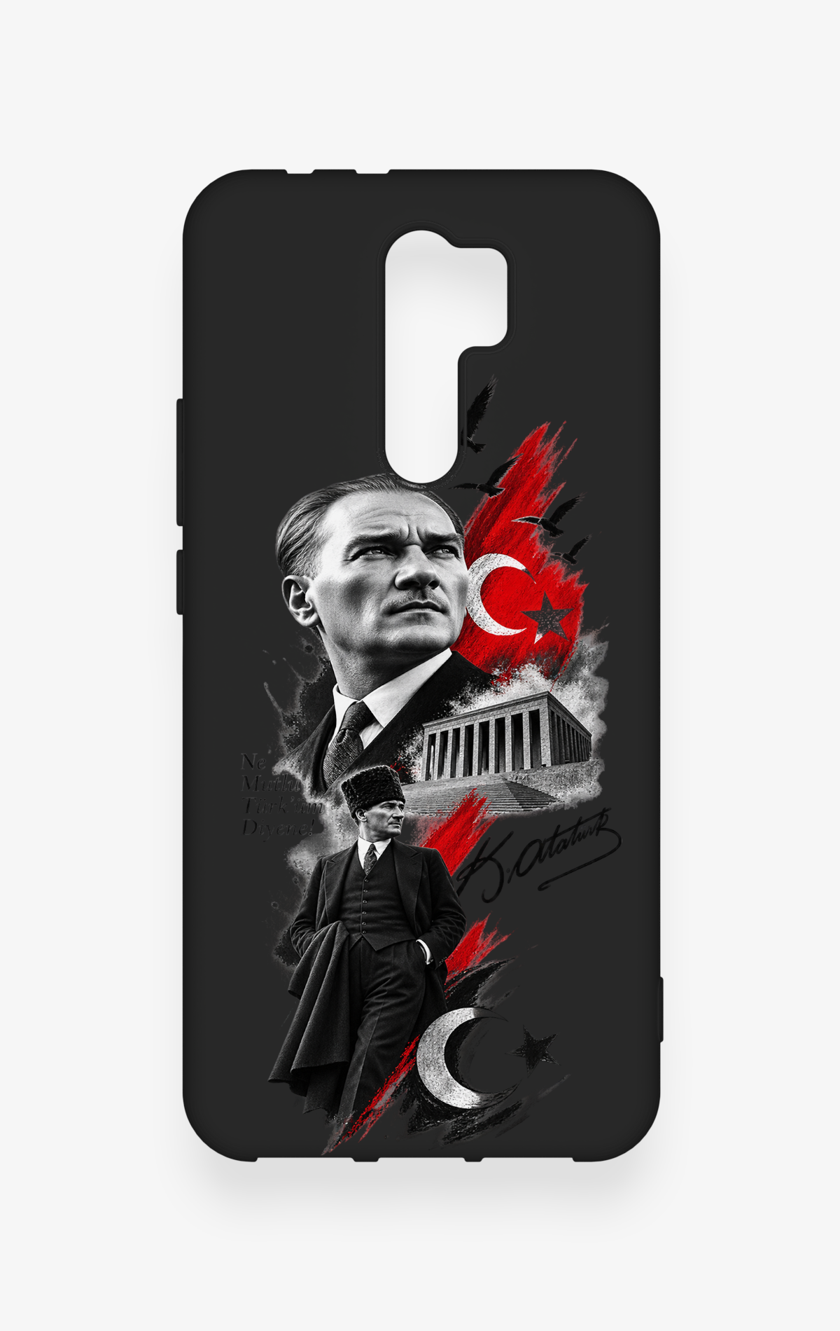 Redmi 9 Uyumlu Atatürk Anıtkabir Desenli Silikon Kılıf