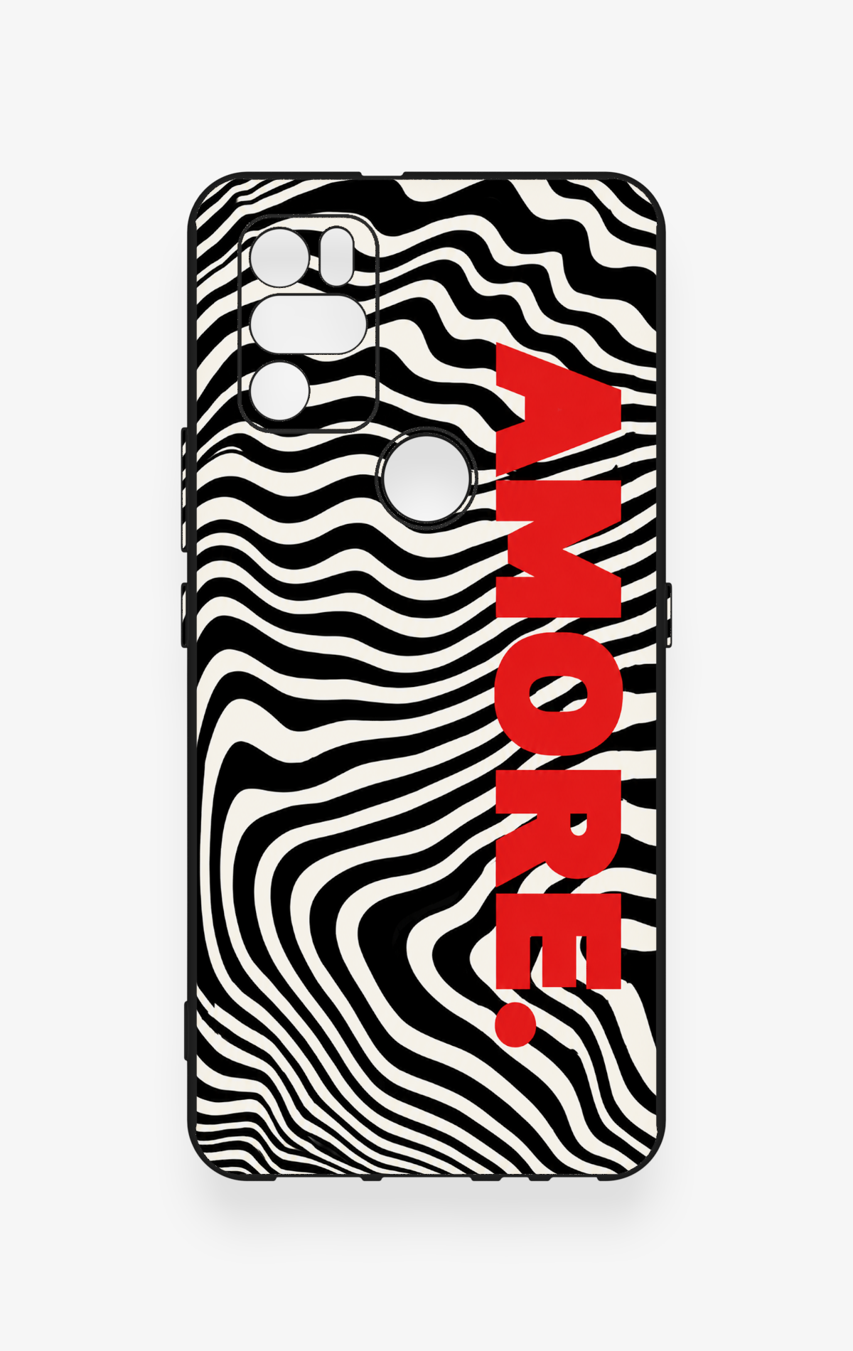 Omix X300 Uyumlu Zebra Amore Desenli Silikon Kılıf