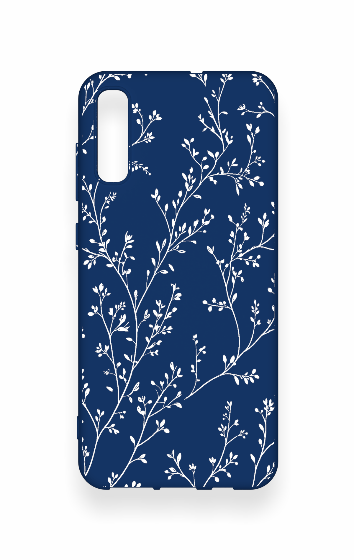 Samsung A70 Uyumlu İnce Yaprak Dalı Desenli Silikon Kılıf