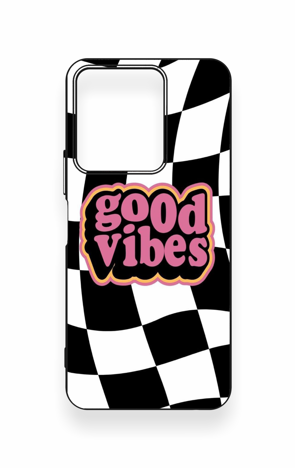 Vivo Y35 Uyumlu Black Good Vibes Desenli Silikon Kılıf