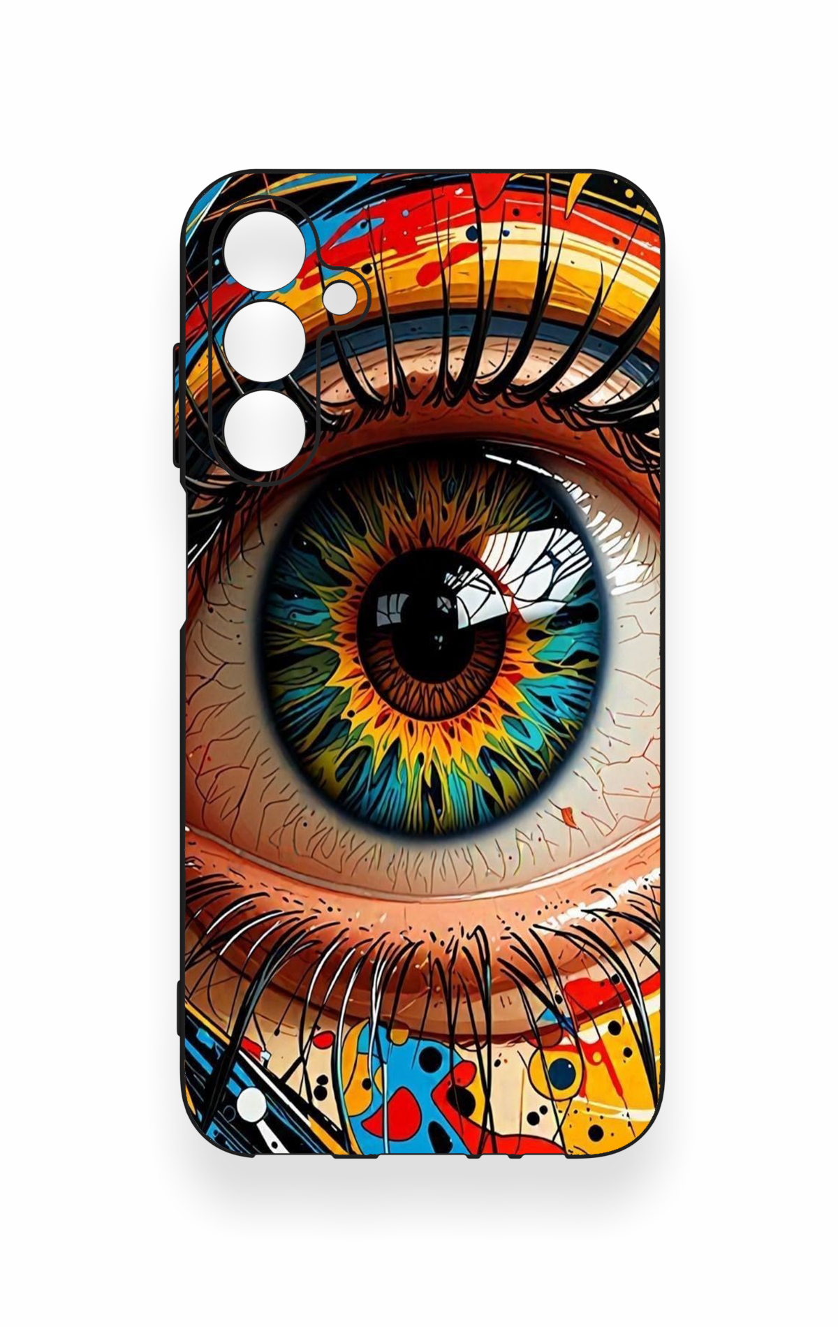 Samsung A15 Uyumlu Renkli Göz Bebeği Desenli Silikon Kılıf