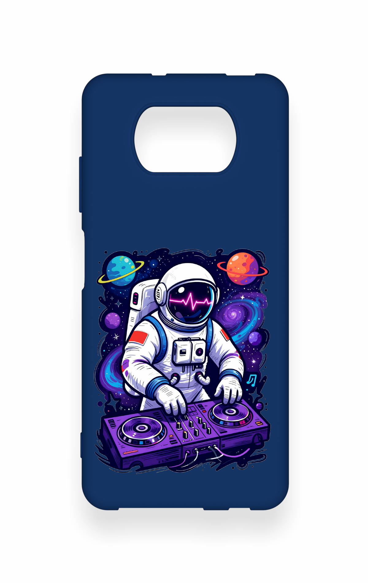 Poco X3 Uyumlu Astronot DJ Desenli Silikon Kılıf