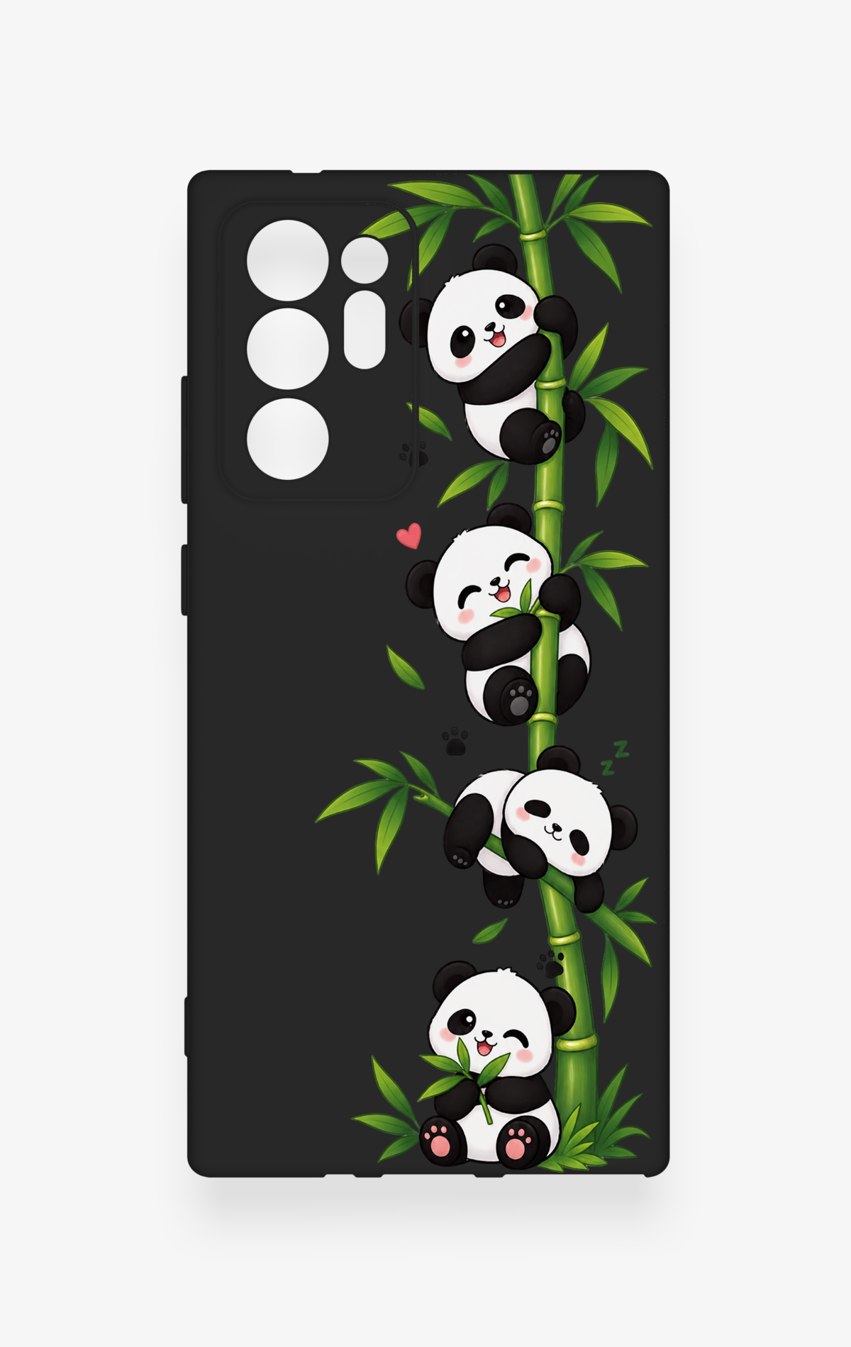 Samsung Note 20 Ultra Uyumlu Sevimli Panda Bambu Desenli Silikon Kılıf