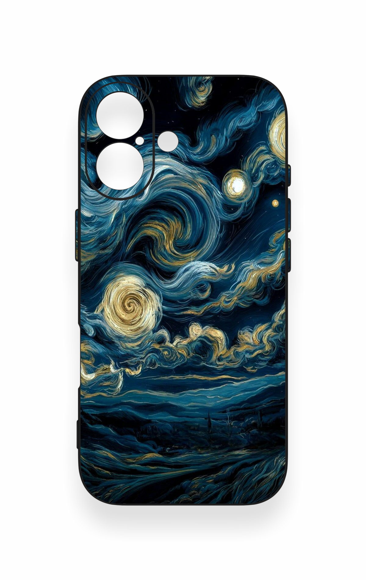 iPhone 17 Uyumlu Yıldızlı Gece Desenli Silikon Kılıf