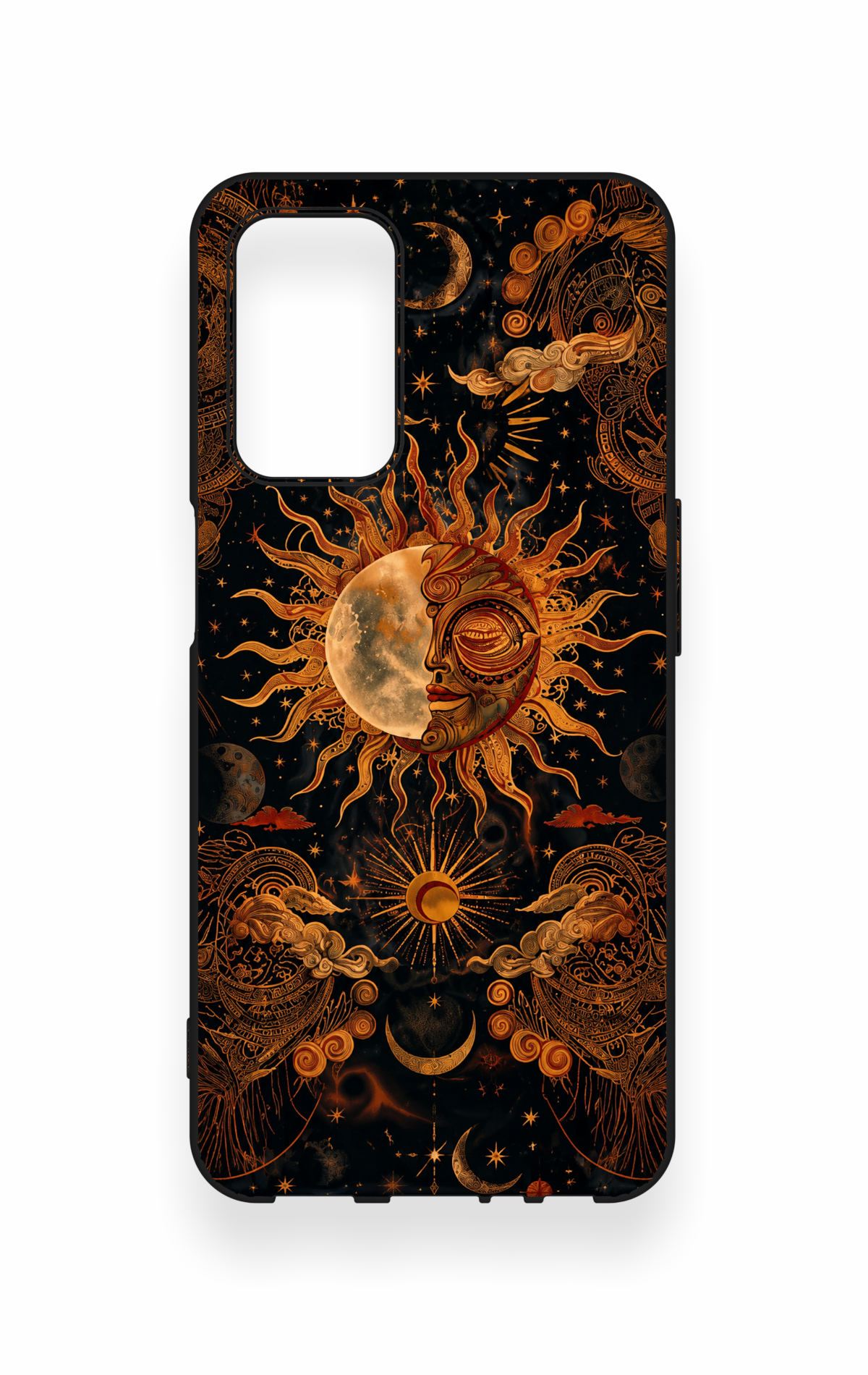 Oppo A55 Uyumlu Mistik Güneş Desenli Silikon Kılıf