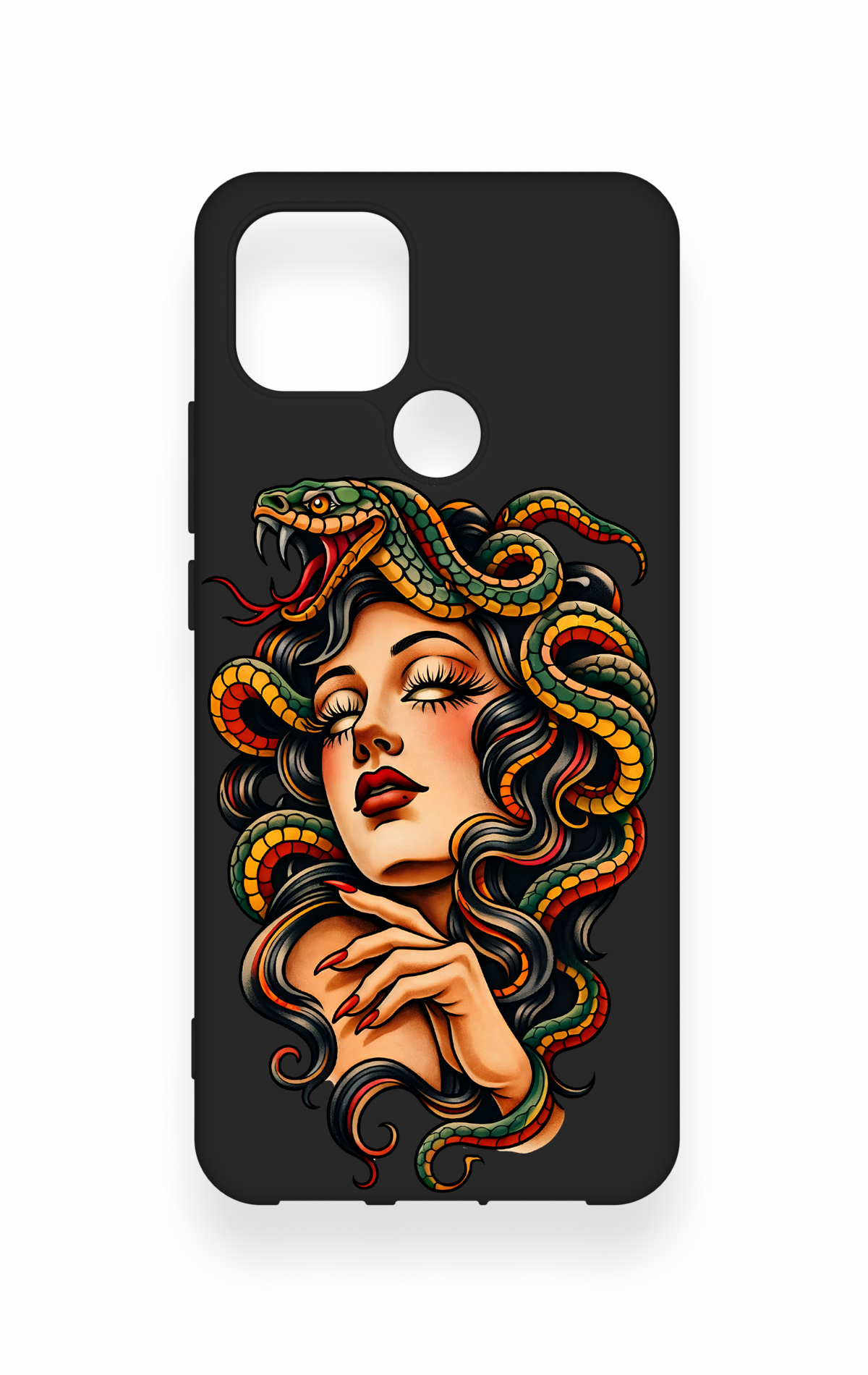 Oppo A15 Uyumlu Medusa Desenli Silikon Kılıf