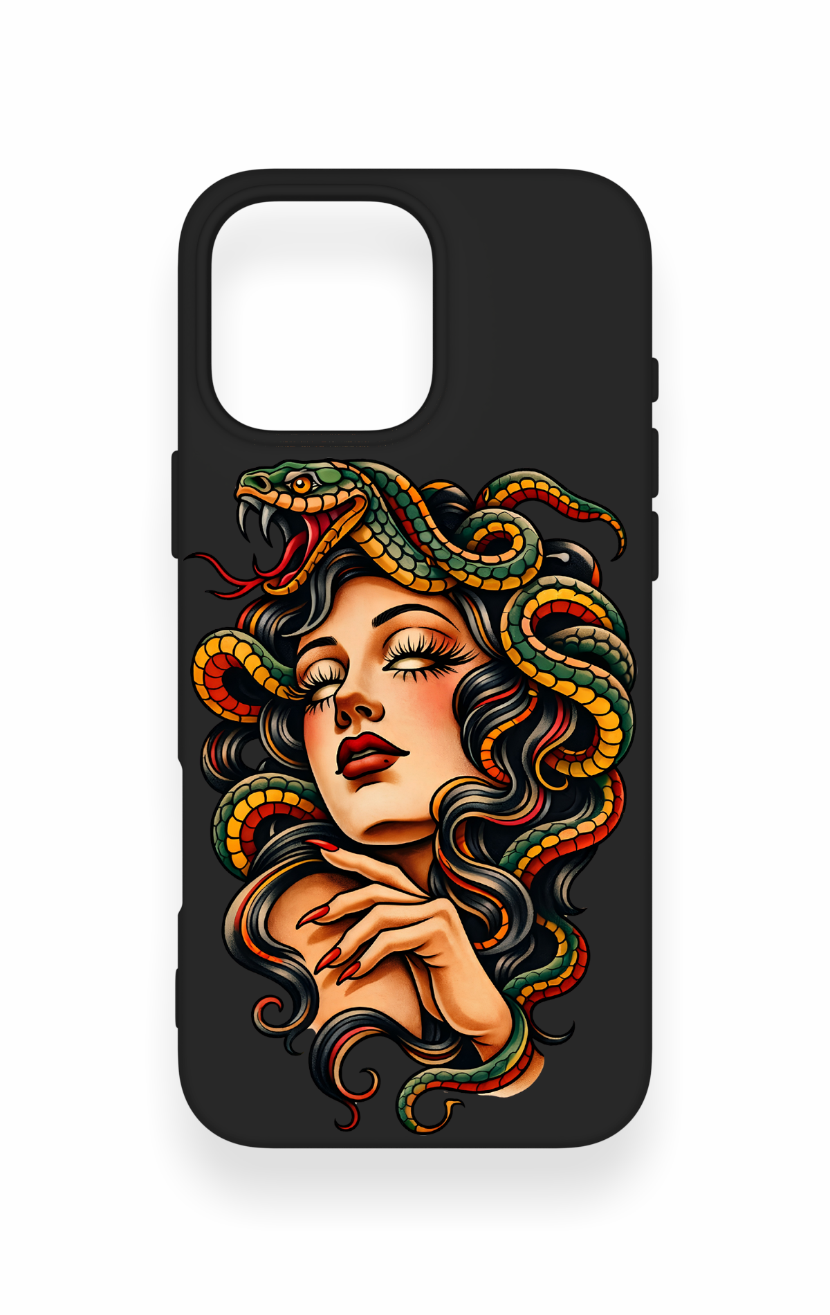 iPhone 16 Pro Max Uyumlu Medusa Desenli Silikon Kılıf