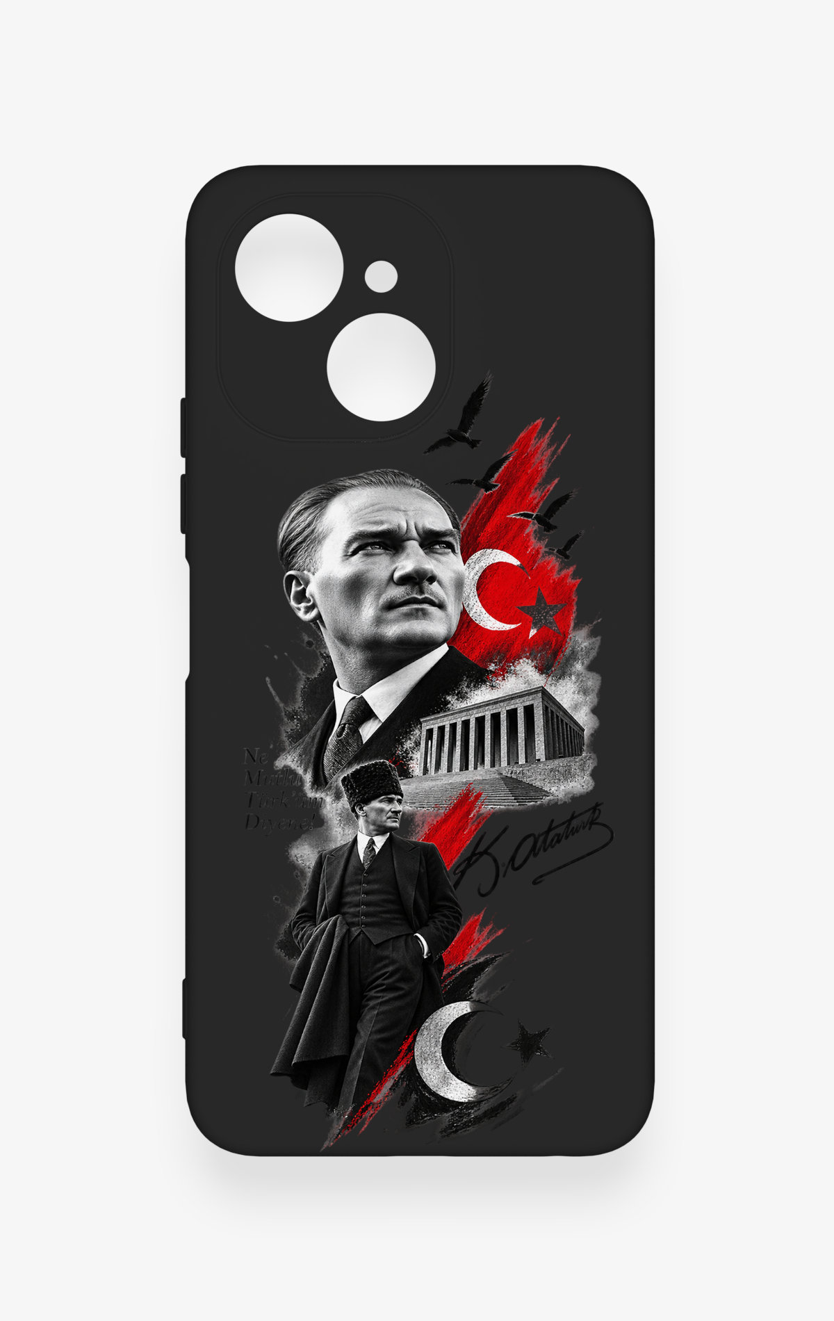 Tecno Spark 40C Uyumlu Atatürk Anıtkabir Desenli Silikon Kılıf