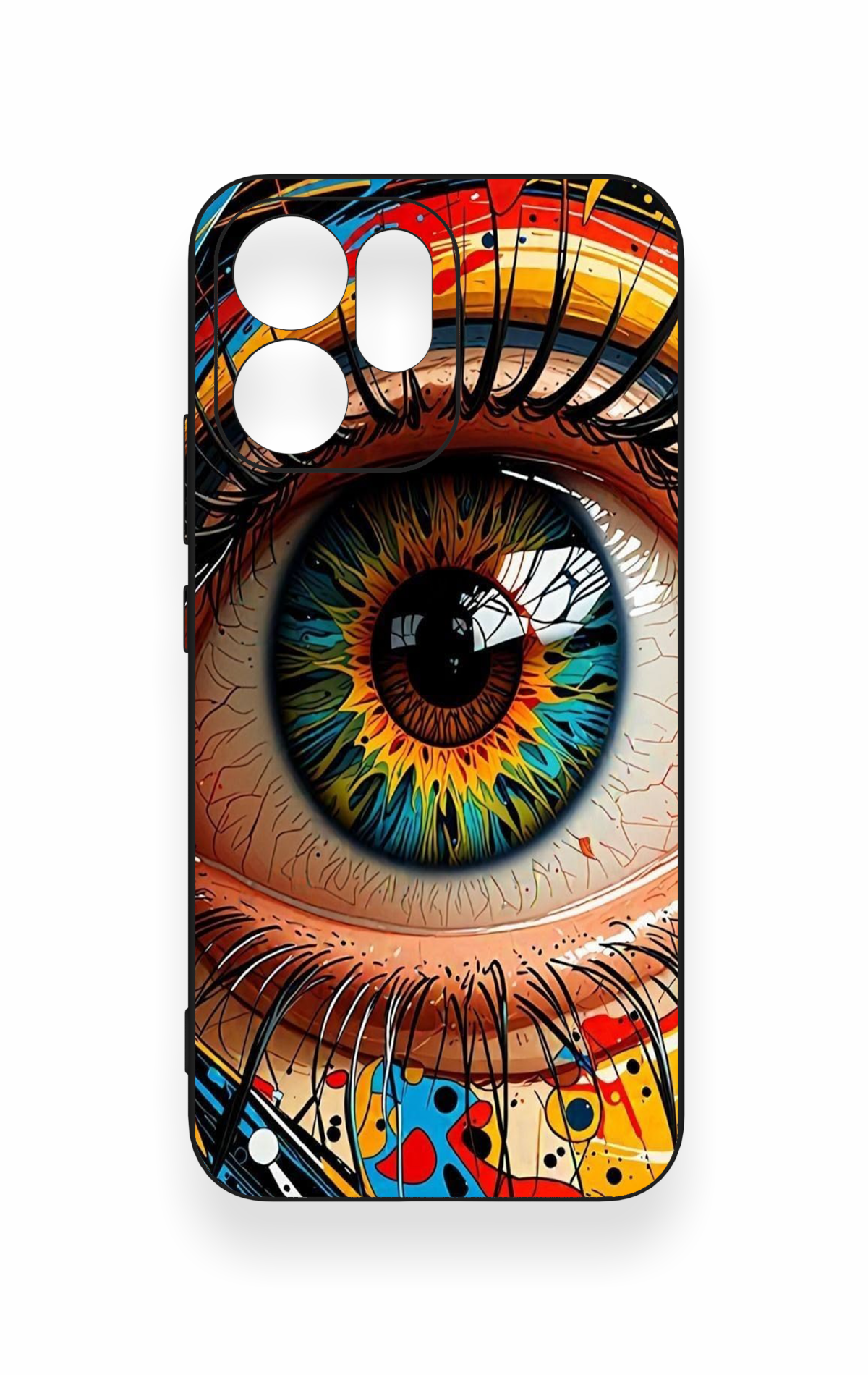 Oppo Reno 14F Uyumlu Renkli Göz Bebeği Desenli Silikon Kılıf