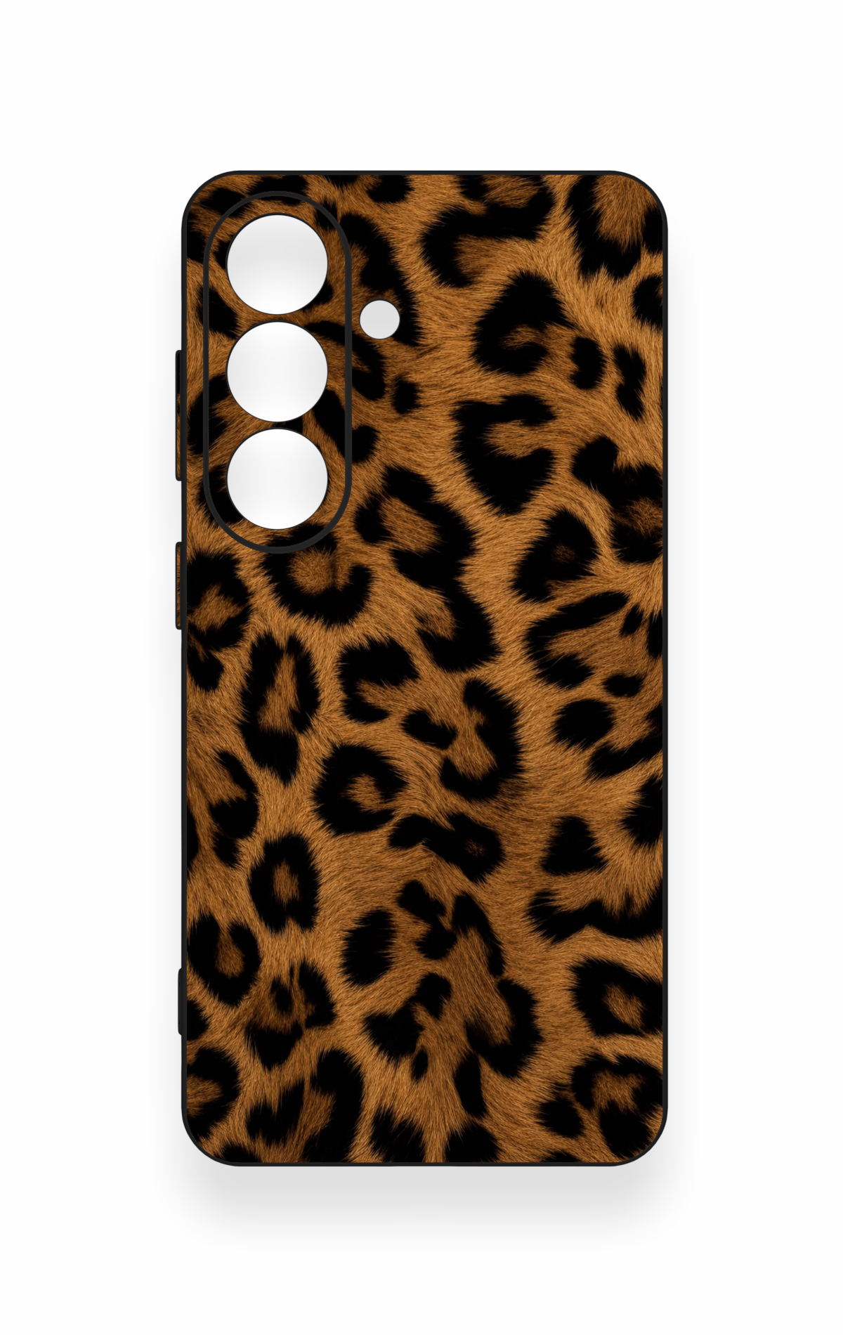 Samsung S26 Uyumlu Koyu Leopar Deri Desenli Silikon Kılıf