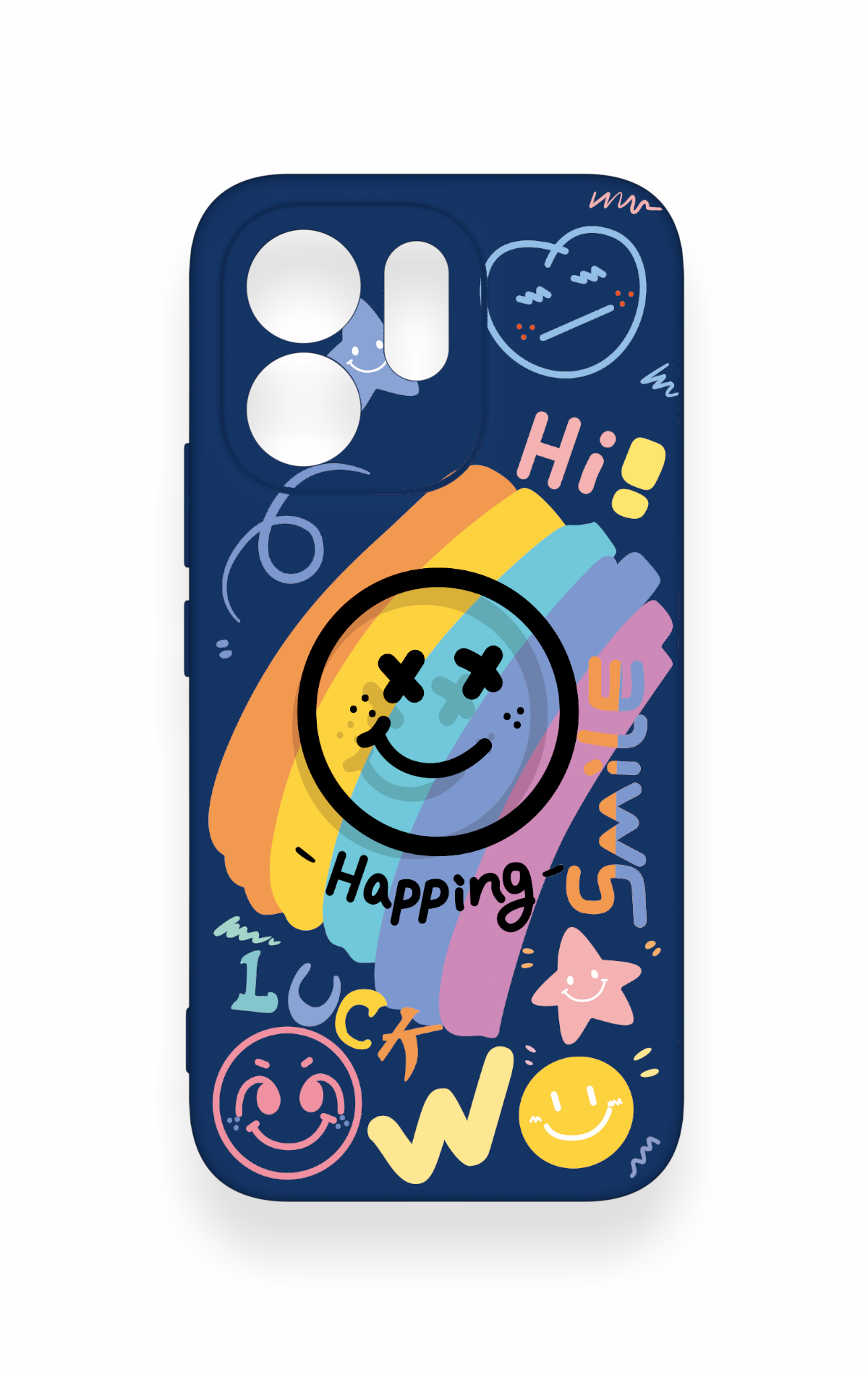Vivo V70 5G Uyumlu Happing Smile Desenli Silikon Kılıf