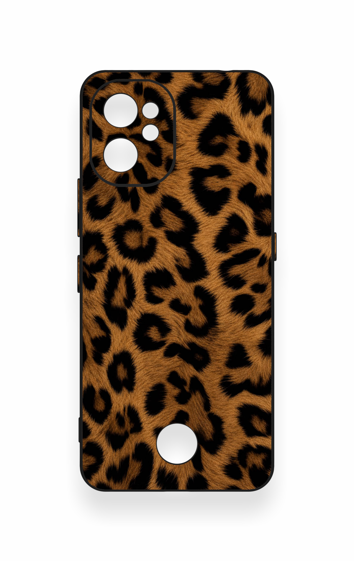 Reeder S19 Max Pro Uyumlu Koyu Leopar Deri Desenli Silikon Kılıf