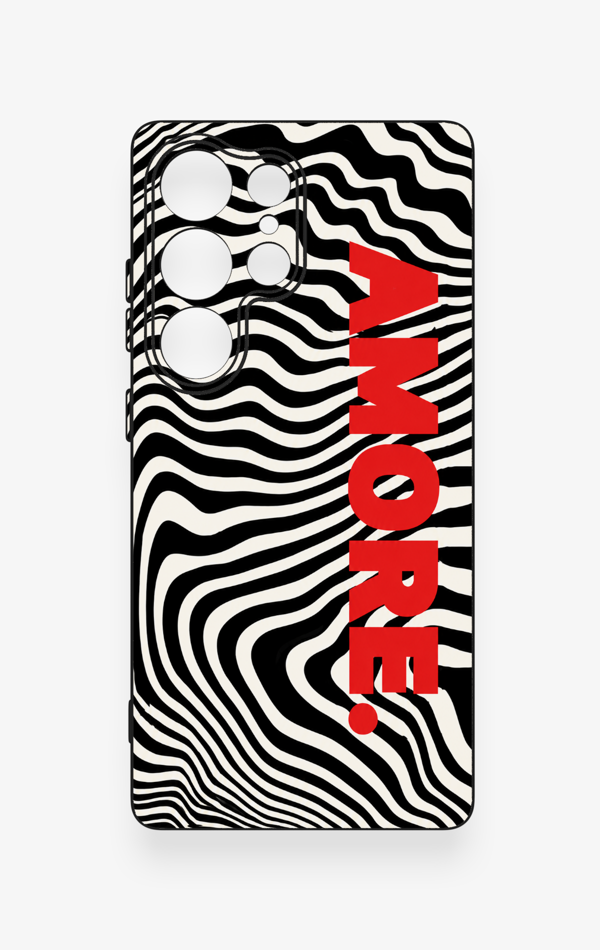 Samsung S25 Ultra Uyumlu Zebra Amore Desenli Silikon Kılıf