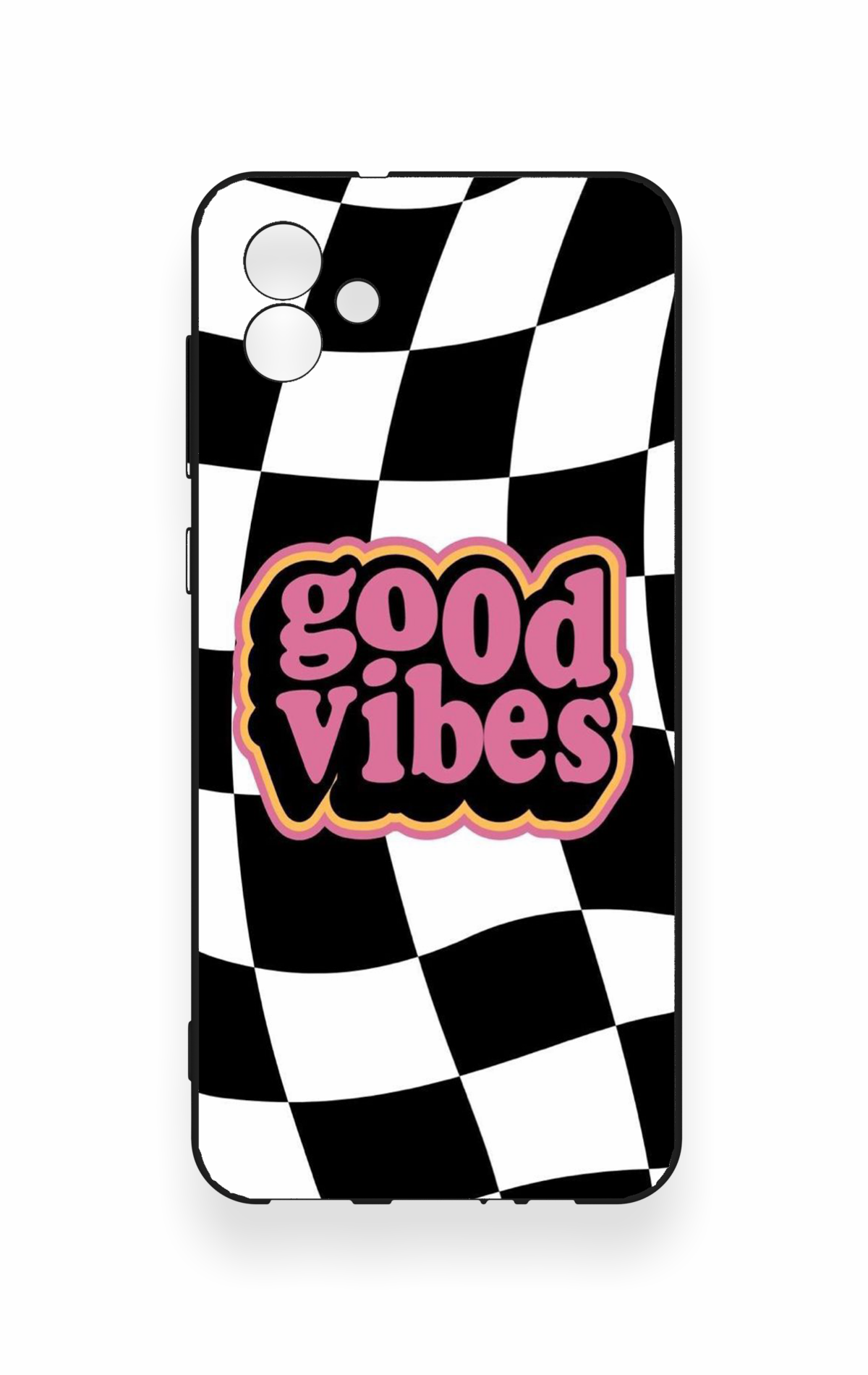 Samsung A04 Uyumlu Black Good Vibes Desenli Silikon Kılıf