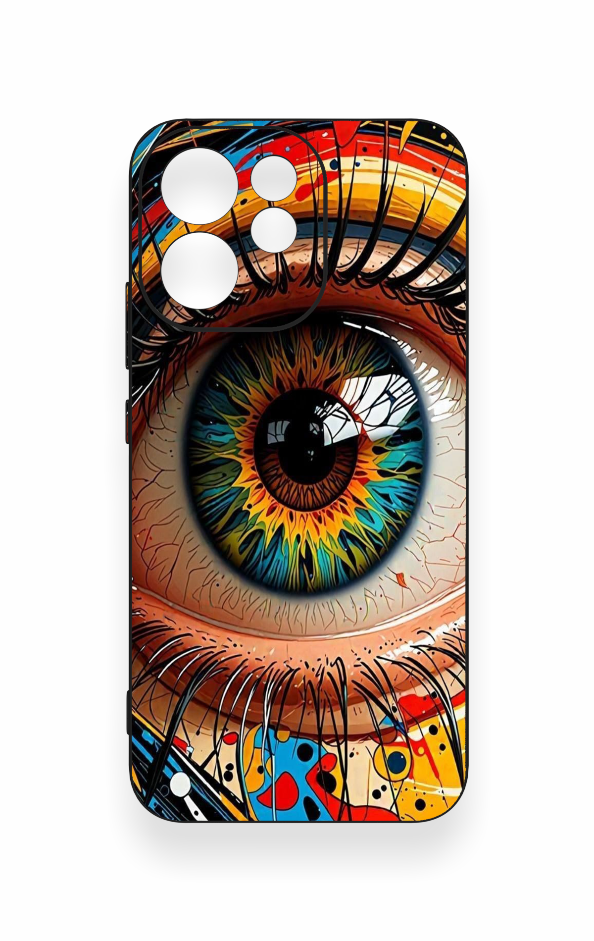 Oppo Reno 15F Uyumlu Renkli Göz Bebeği Desenli Silikon Kılıf