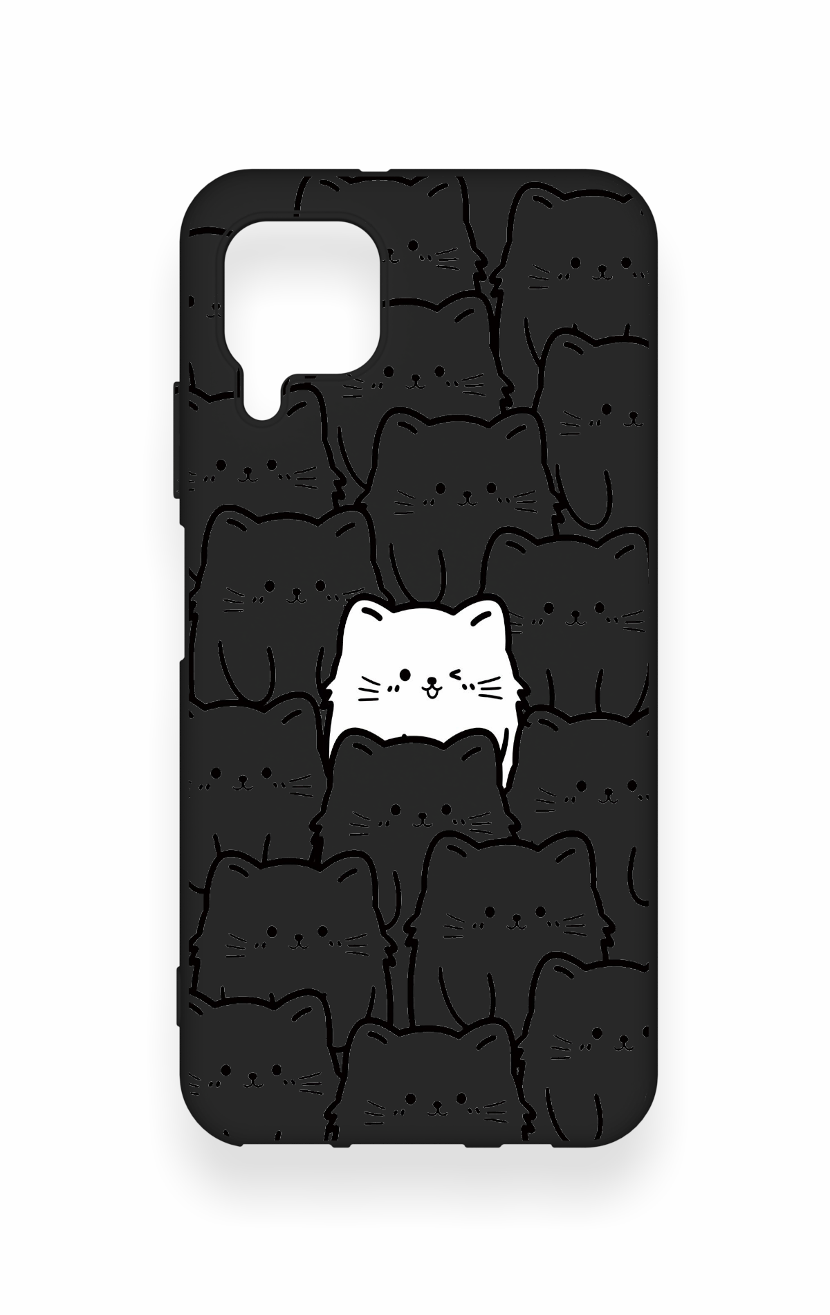 Huawei P40 Lite Uyumlu Many Cats Desenli Silikon Kılıf