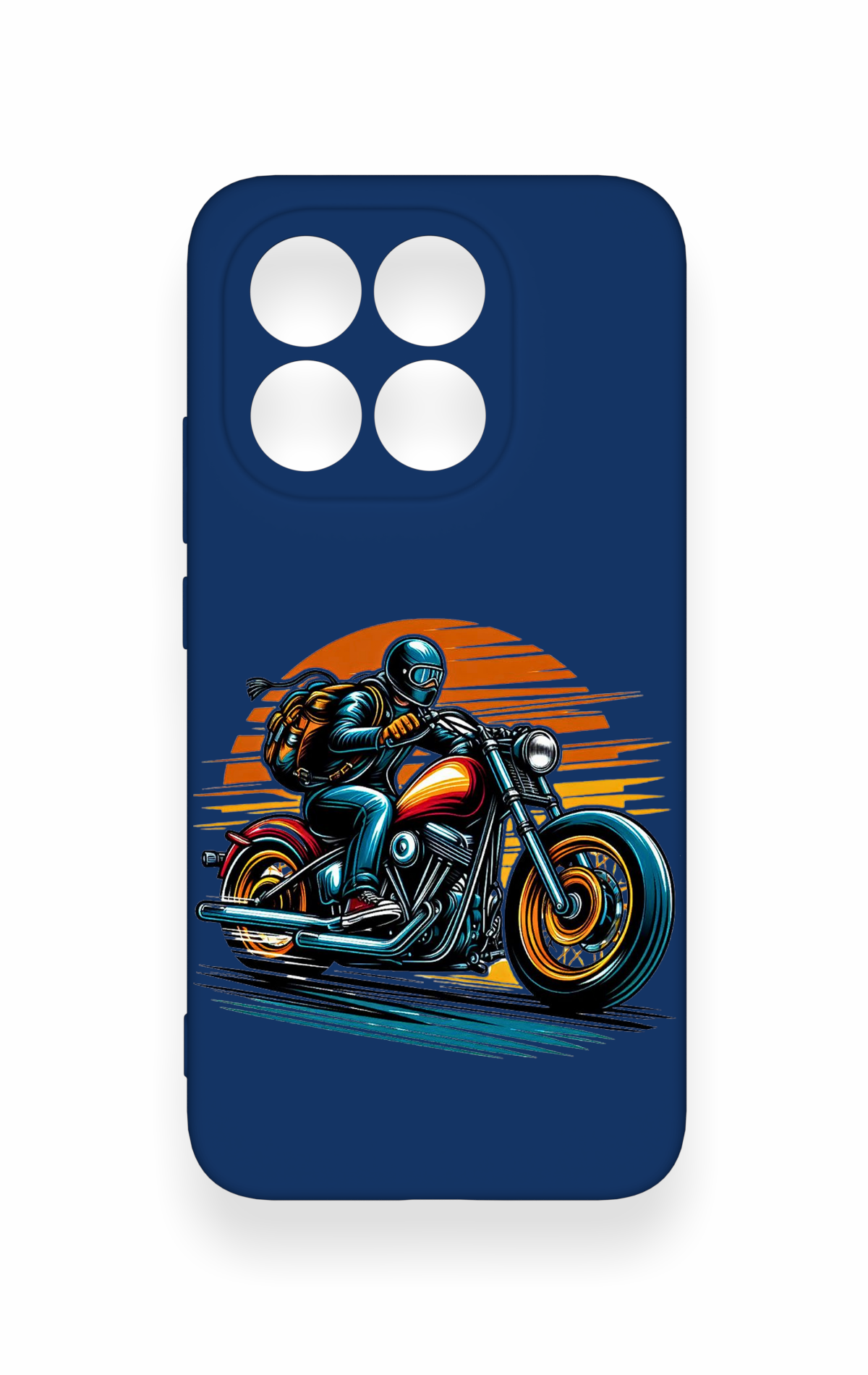 Mi 15T 5G Uyumlu Moto Rider Desenli Silikon Kılıf