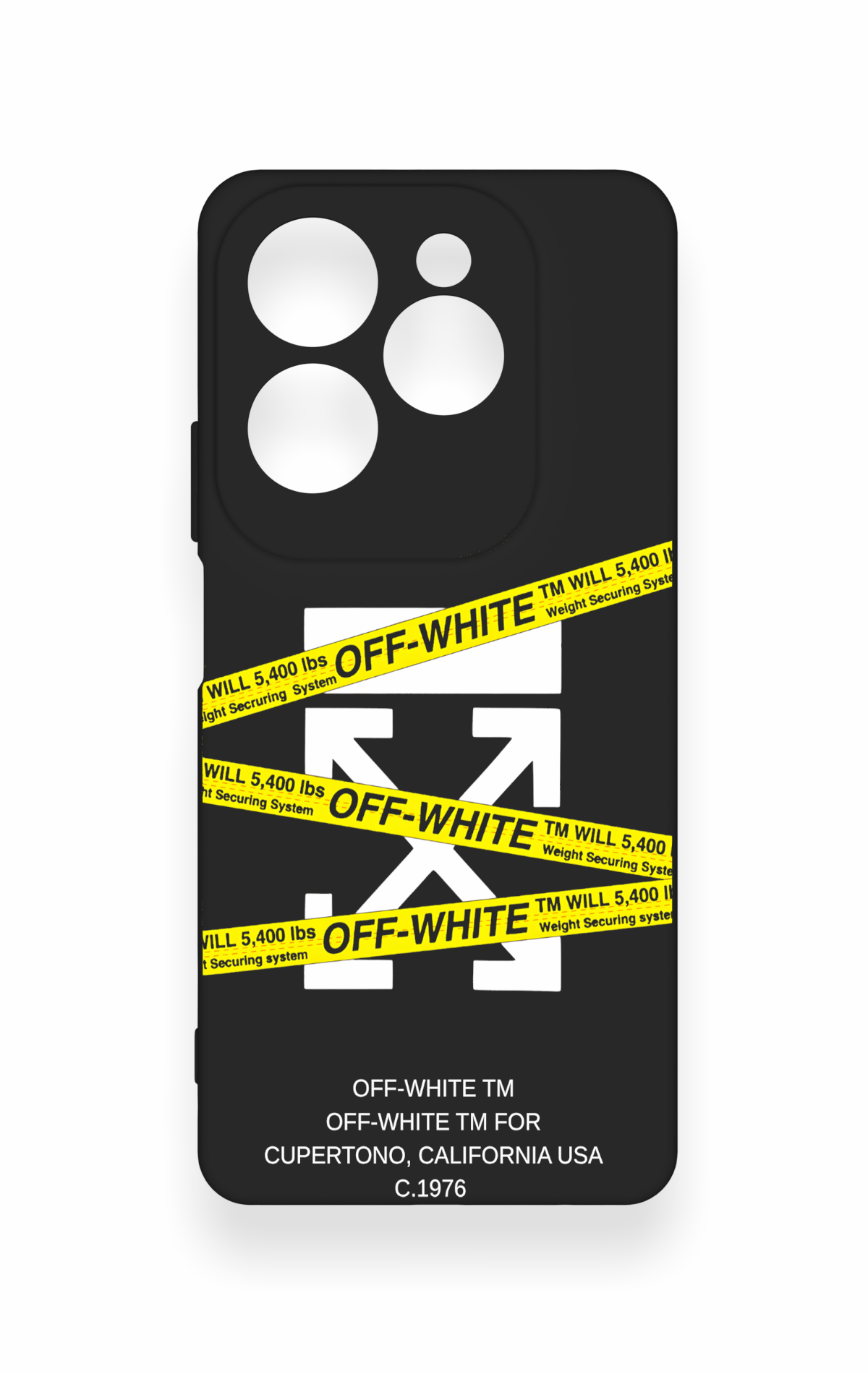 İnfinix Hot 40 Pro Uyumlu Off White Desenli Silikon Kılıf