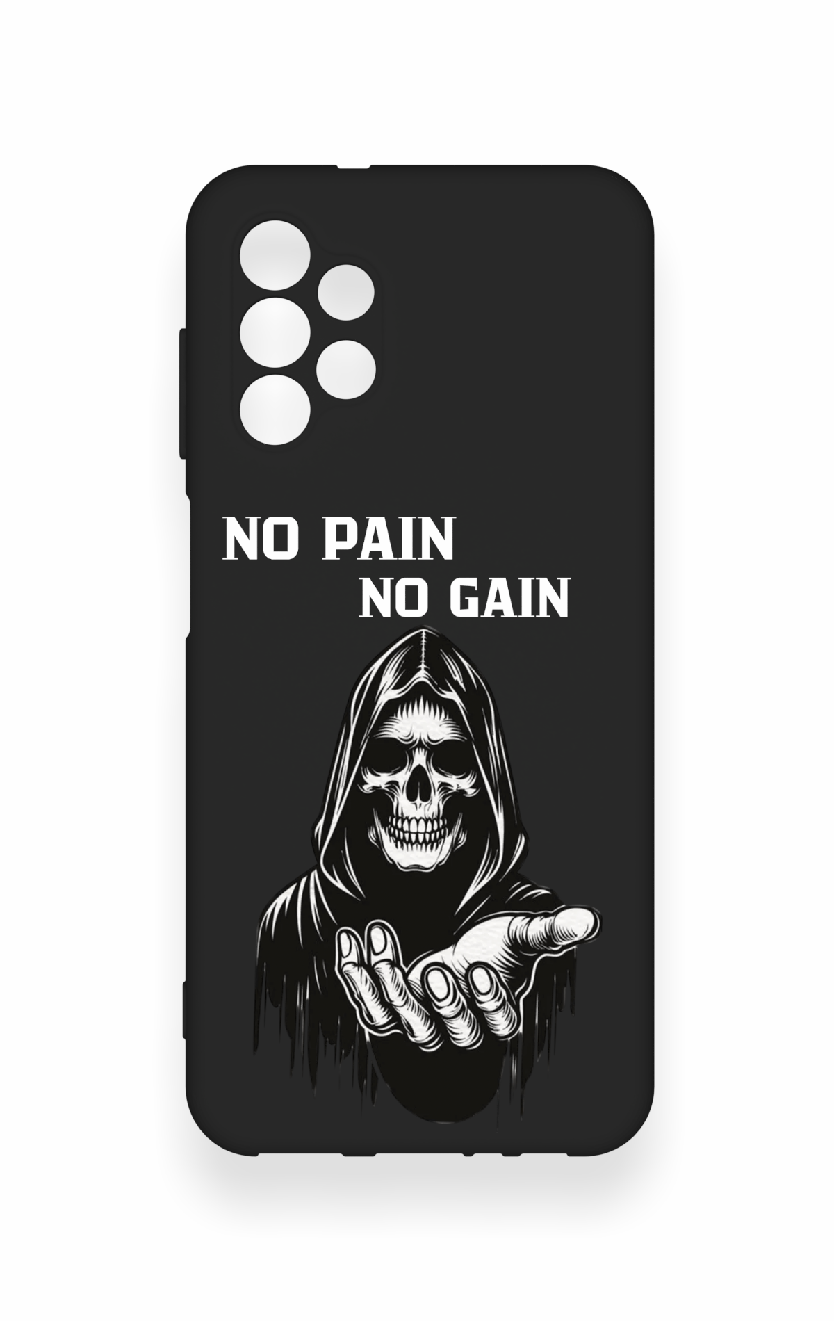 Samsung A13 Uyumlu No Pain No Gain Desenli Silikon Kılıf