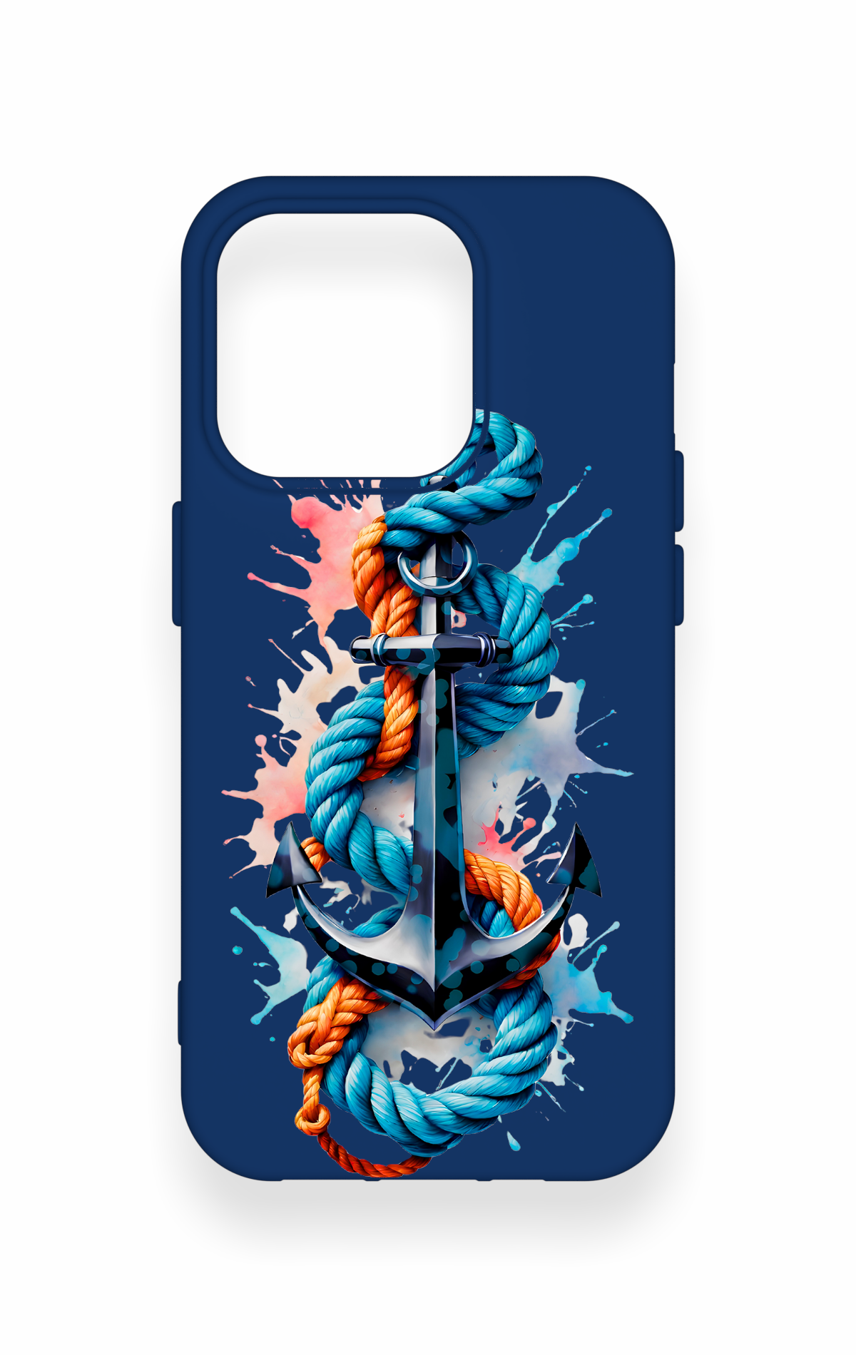 iPhone 15 Pro Uyumlu Anchor Desenli Silikon Kılıf